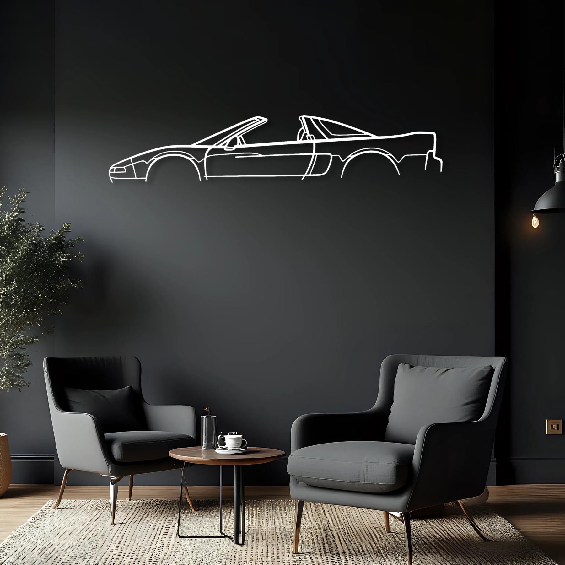 NSX-T Classic Silhouette Metal Wall Art