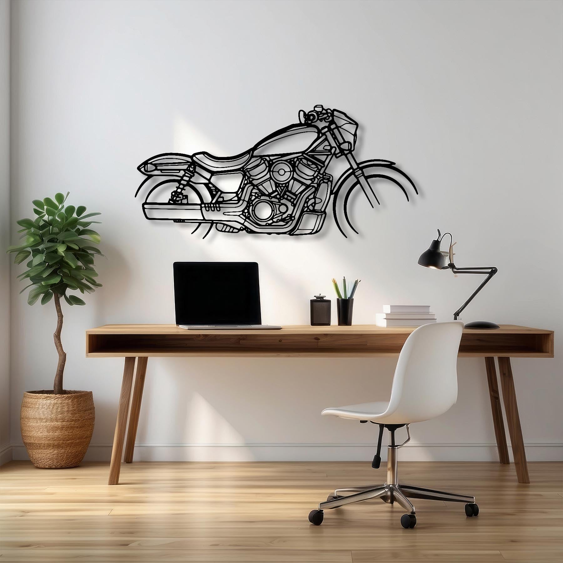Nightster Silhouette Metal Wall Art
