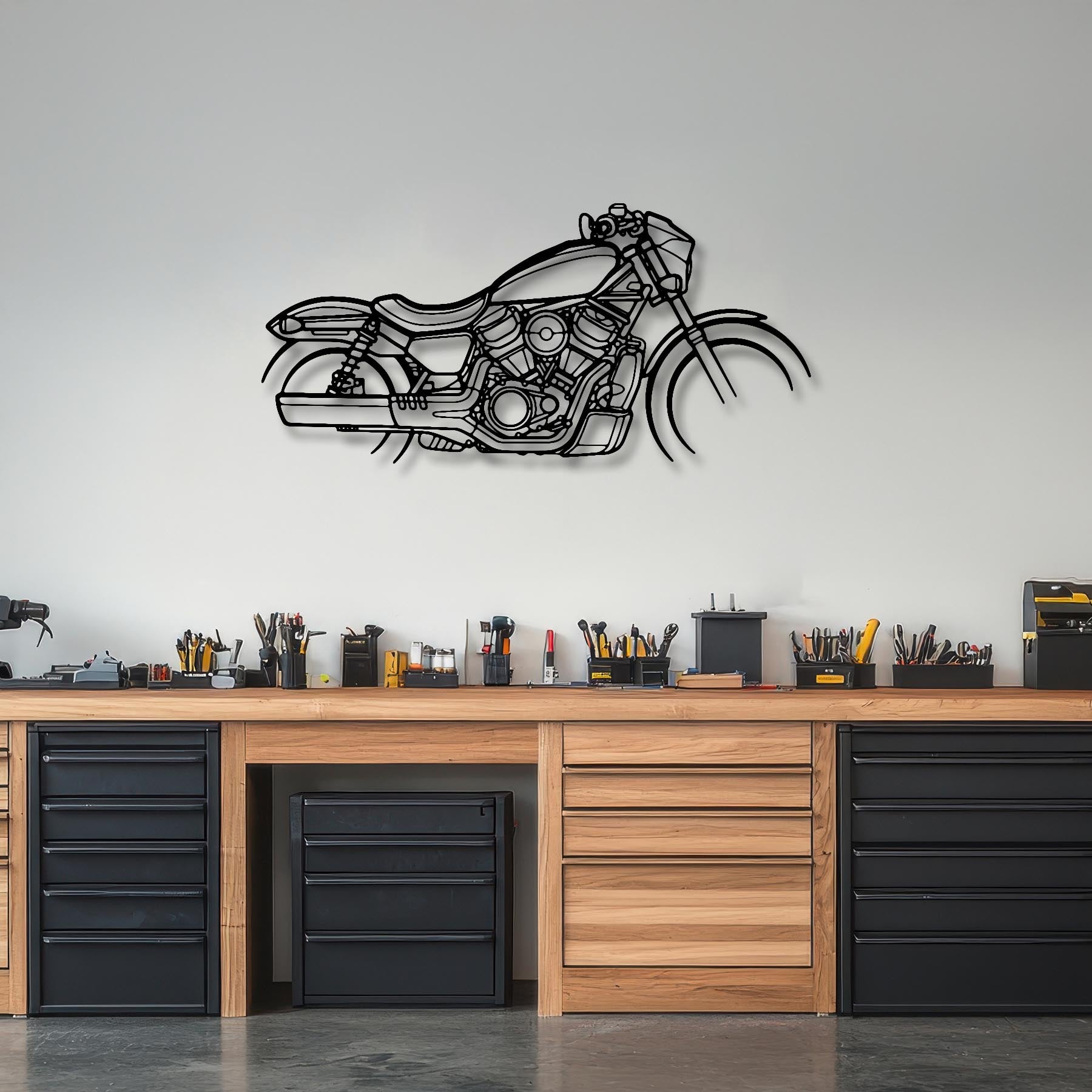 Nightster Silhouette Metal Wall Art