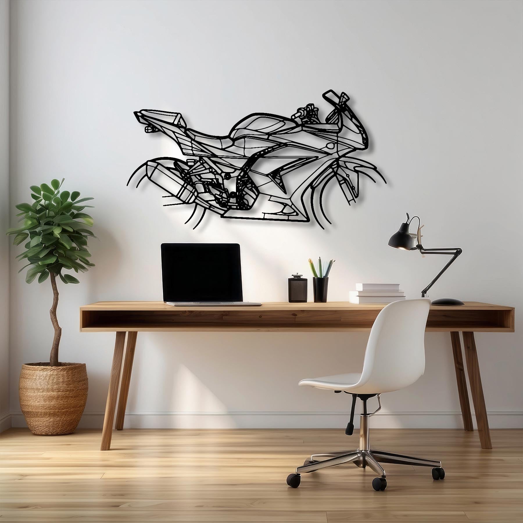 Ninja 250R 2008 Silhouette Metal Wall Art