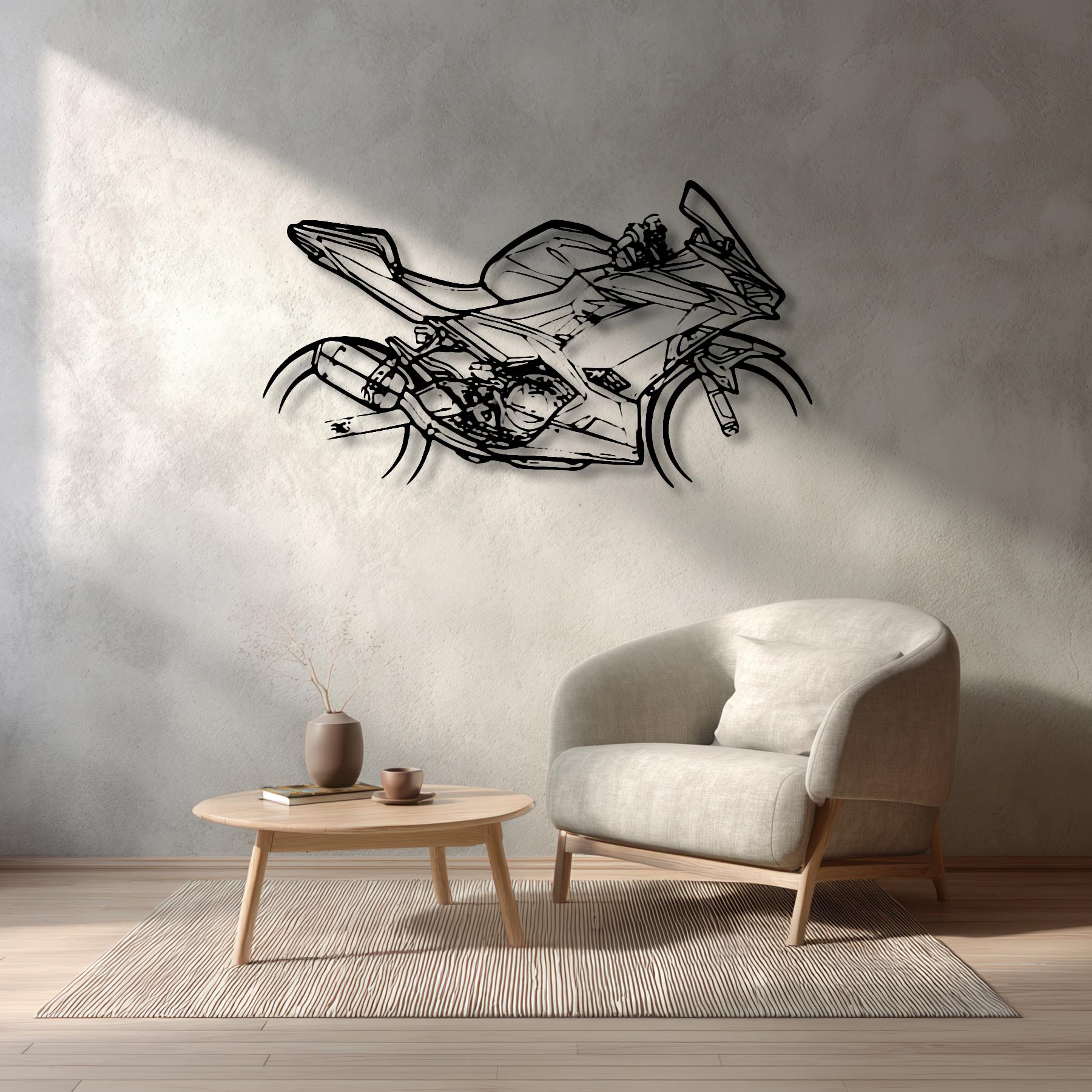 Ninja 400R Silhouette Metal Wall Art