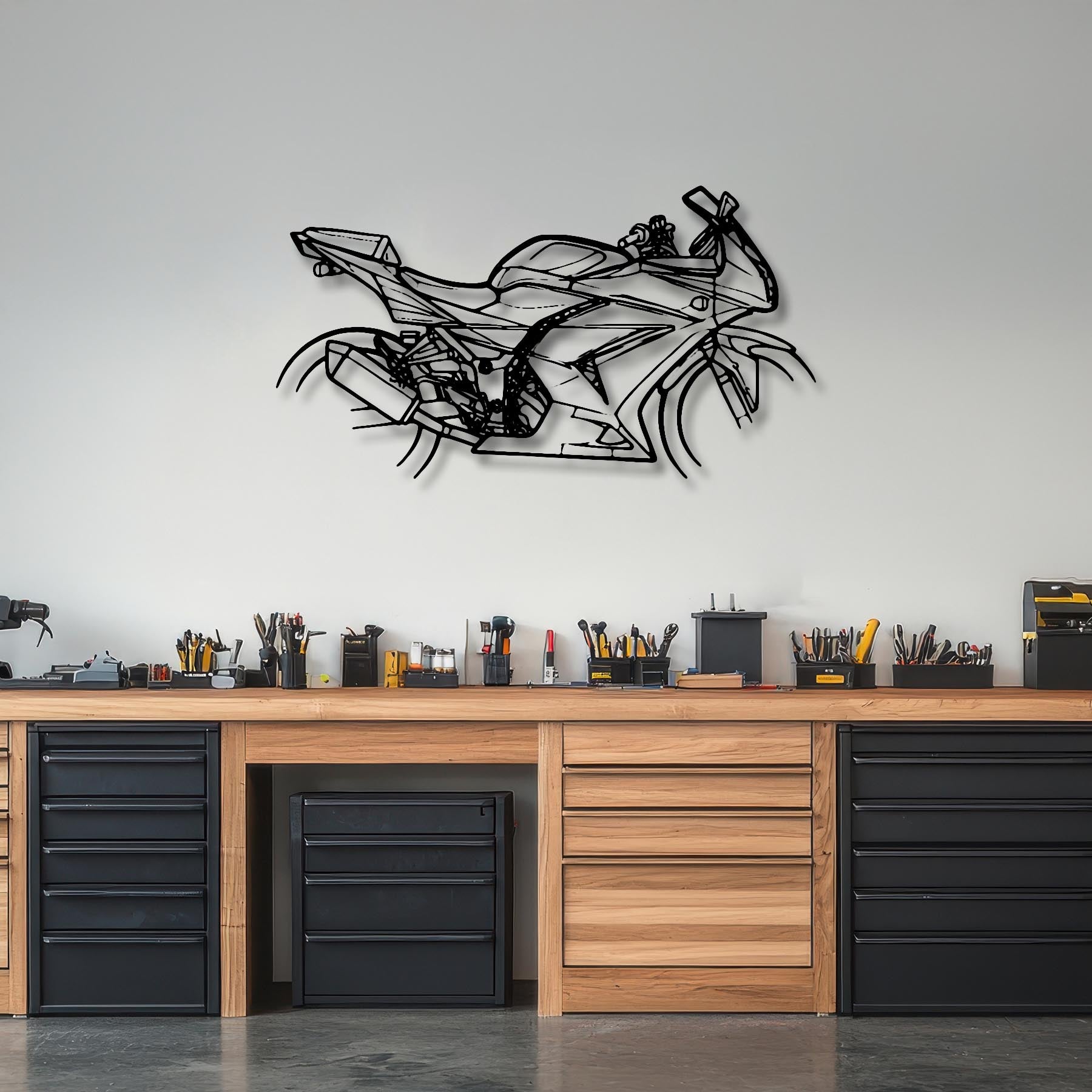 Ninja EX250R Silhouette Metal Wall Art