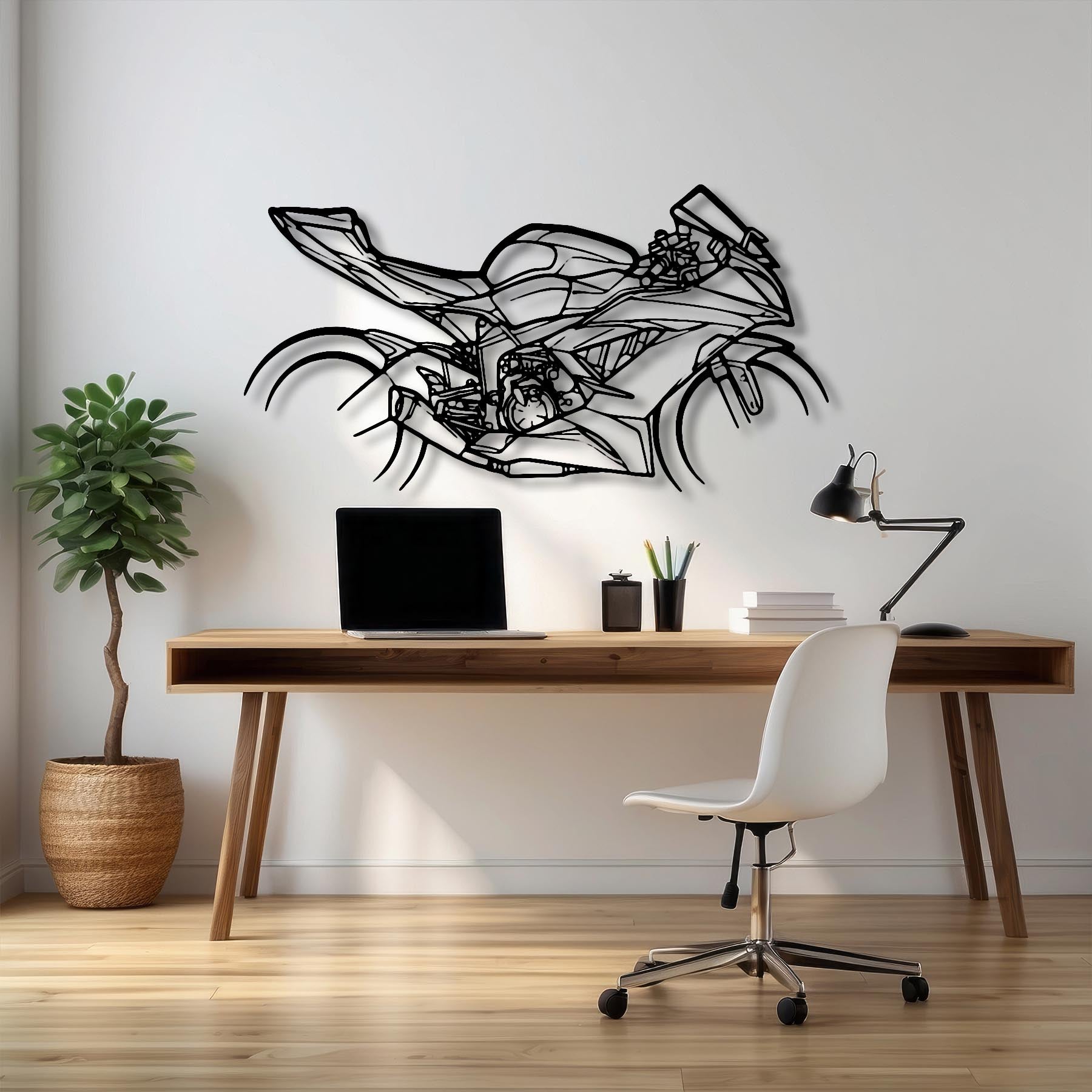 Ninja ZX-6R 2016 Silhouette Metal Wall Art