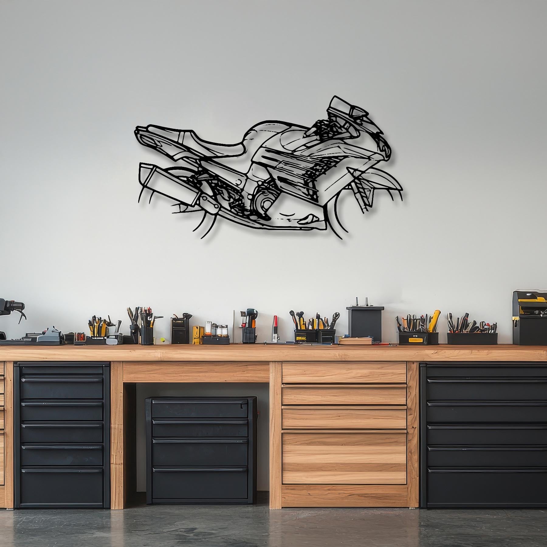 Ninja ZX14R 2016 Silhouette Metal Wall Art