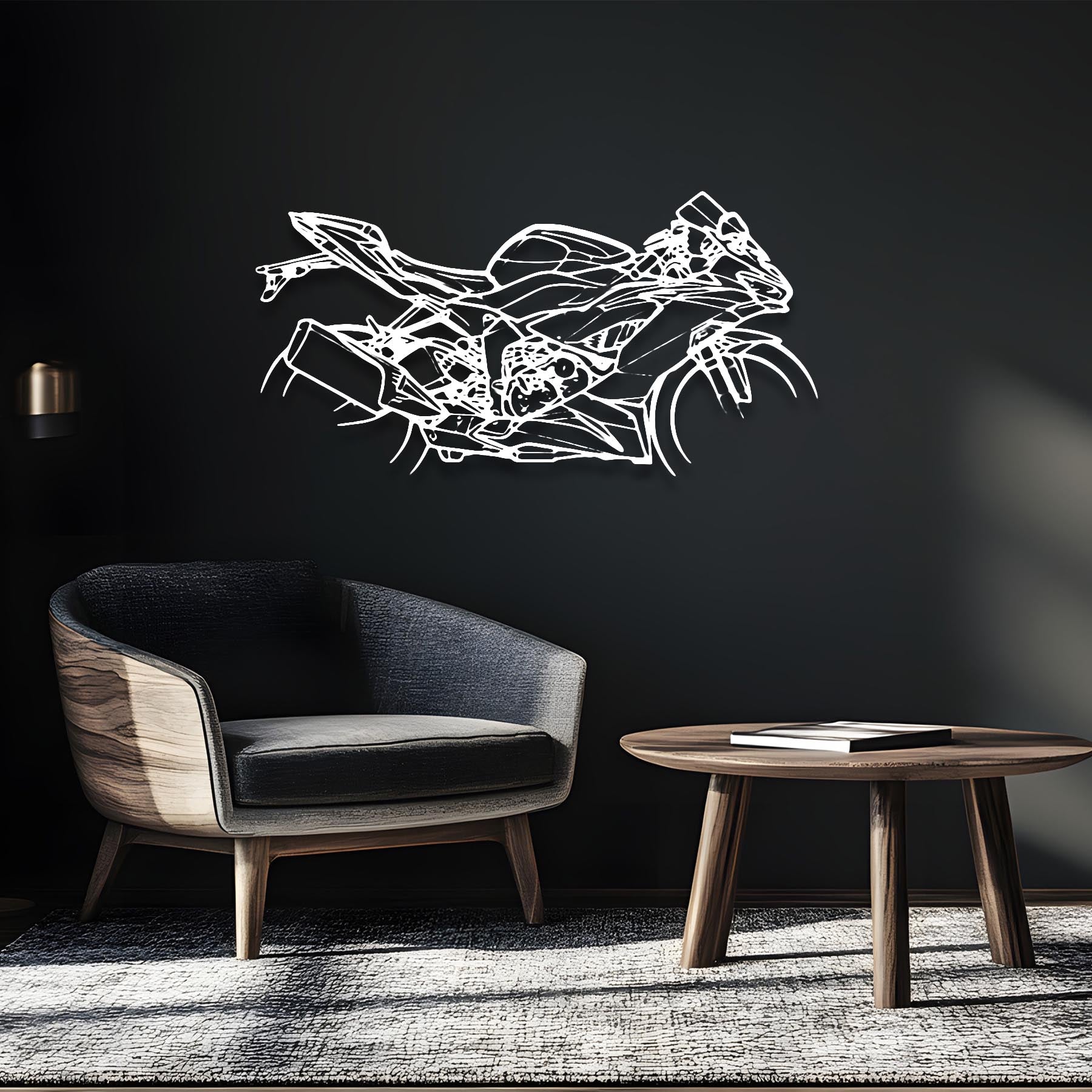 Ninja ZX6R 2021 Silhouette Metal Wall Art