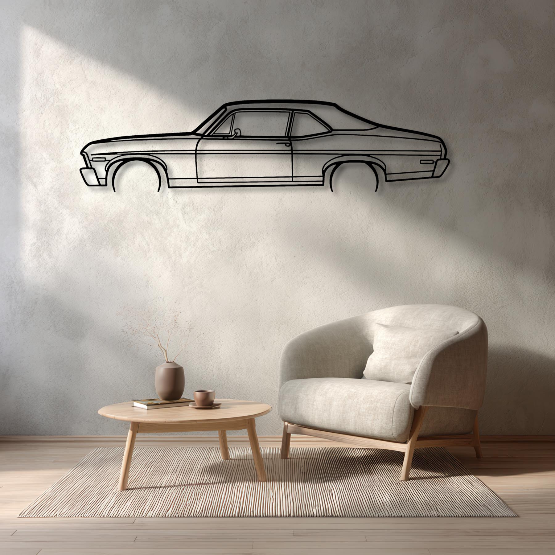 Nova 1972 Detailed Silhouette Metal Wall Art