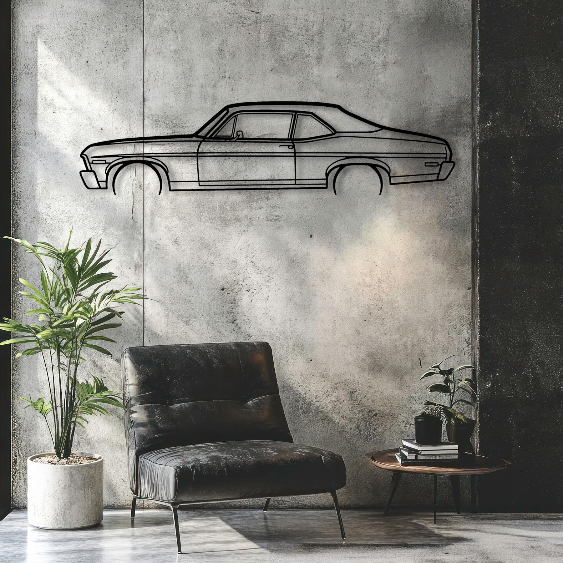 Nova 1972 Detailed Silhouette Metal Wall Art