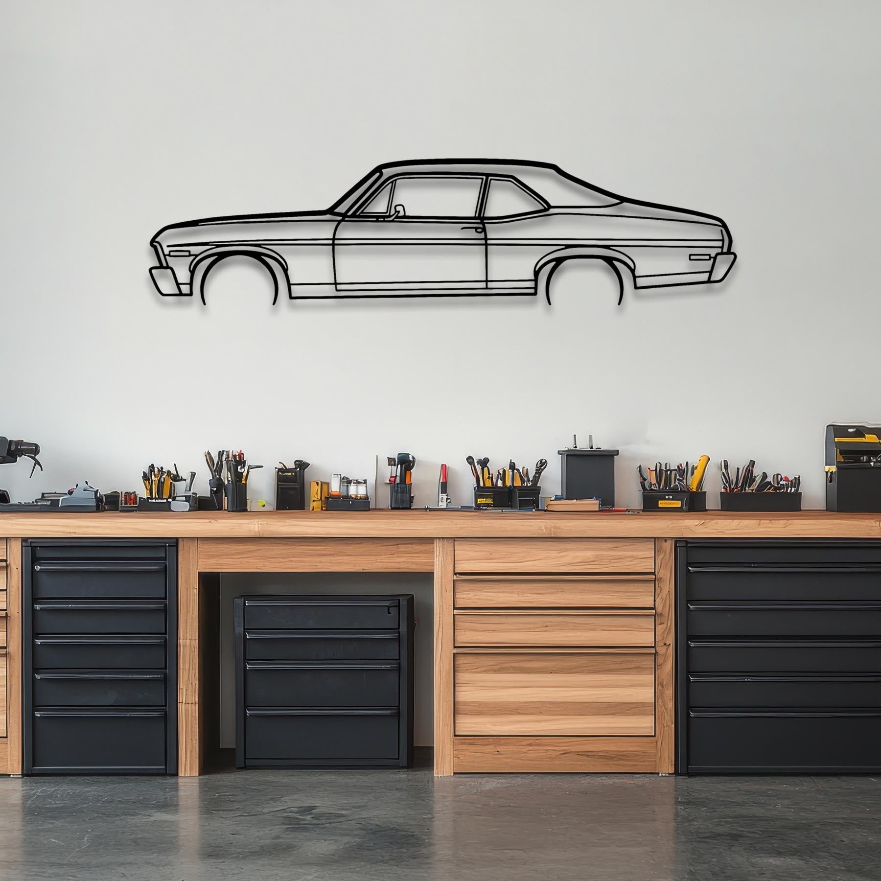 Nova 1972 Detailed Silhouette Metal Wall Art