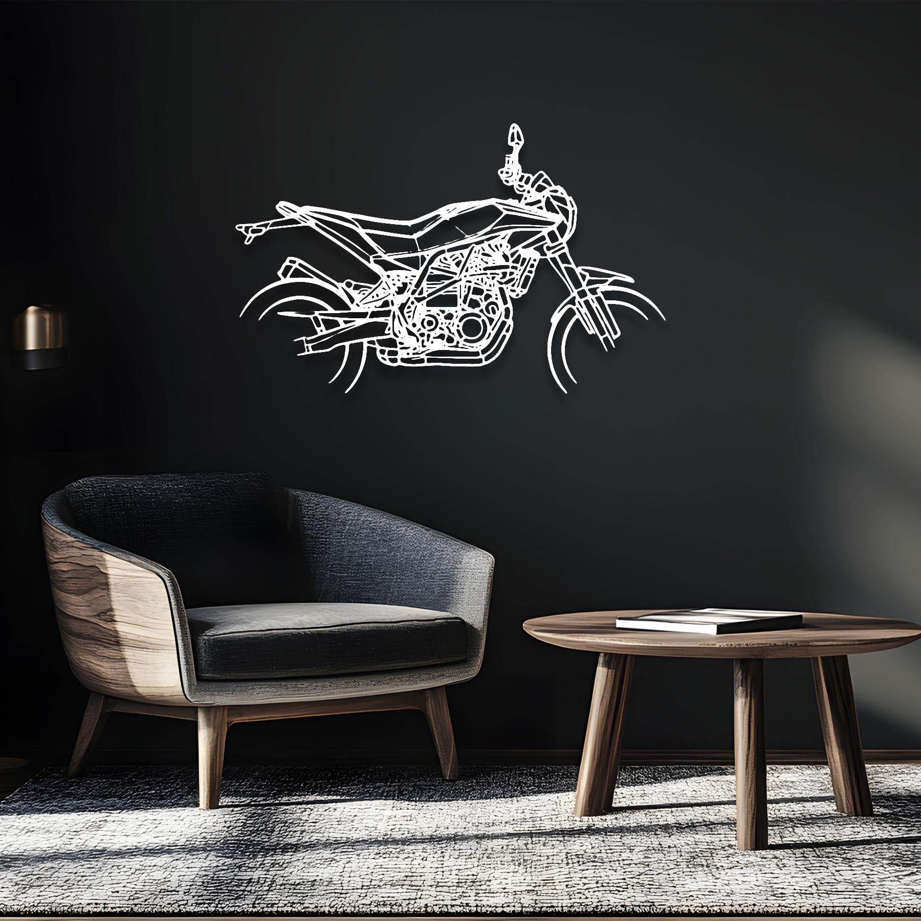 Nuda 900R Silhouette Metal Wall Art