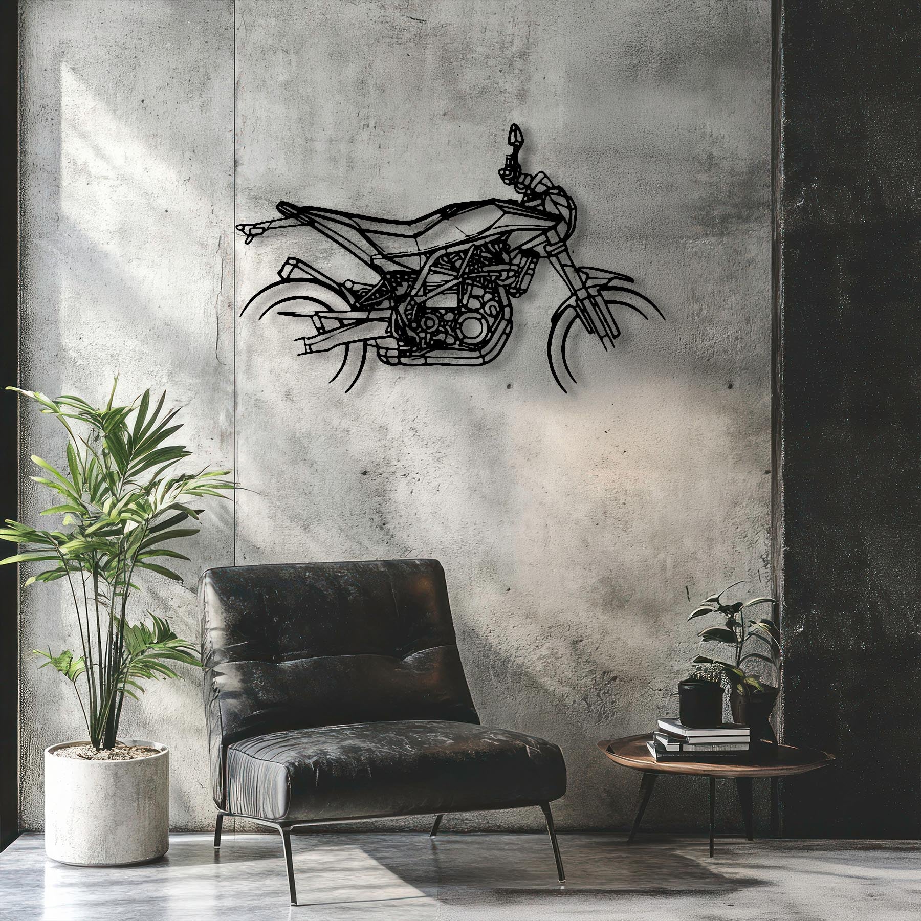 Nuda 900R Silhouette Metal Wall Art