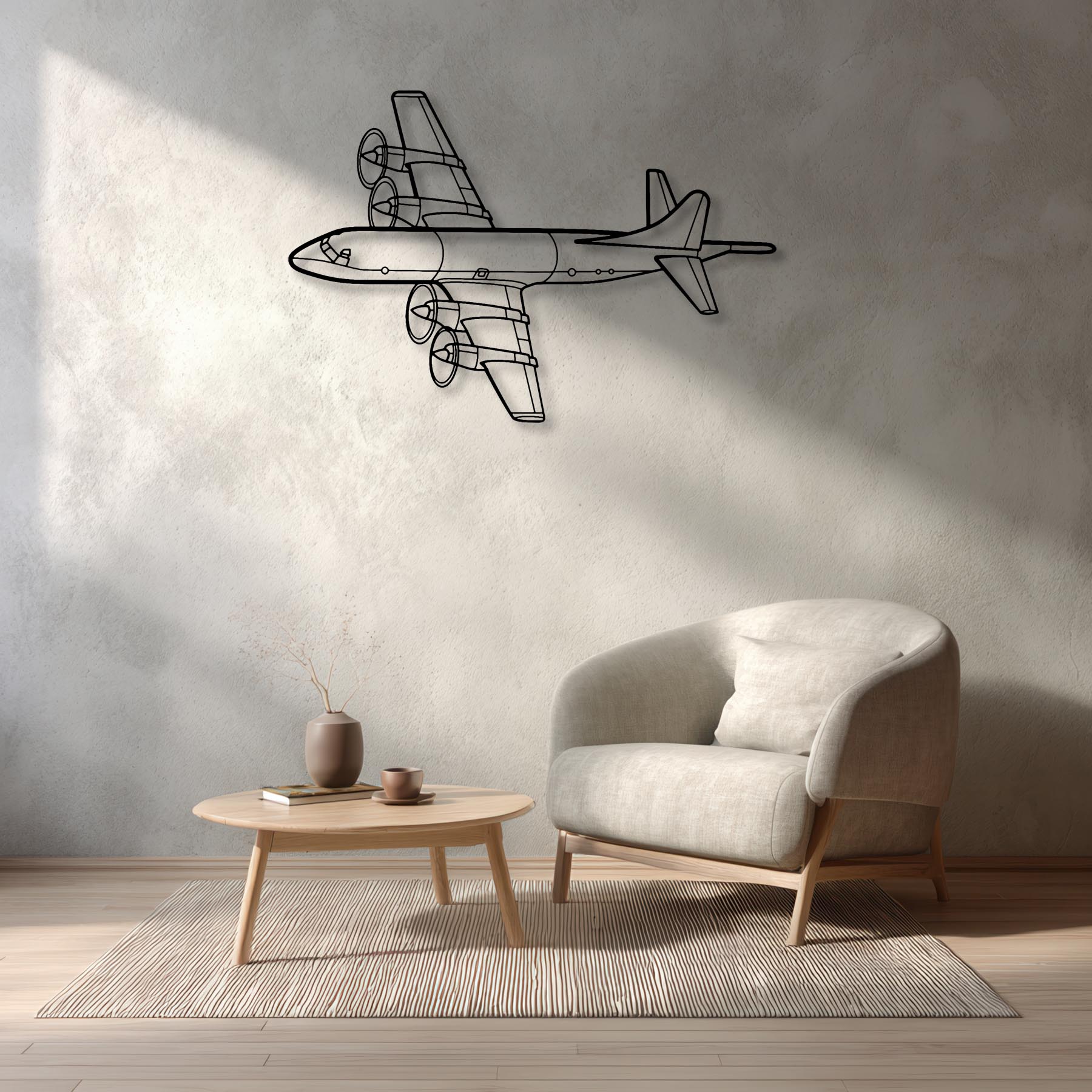 P-3C Orion Angle Metal Aircraft Wall Art - NCP0109
