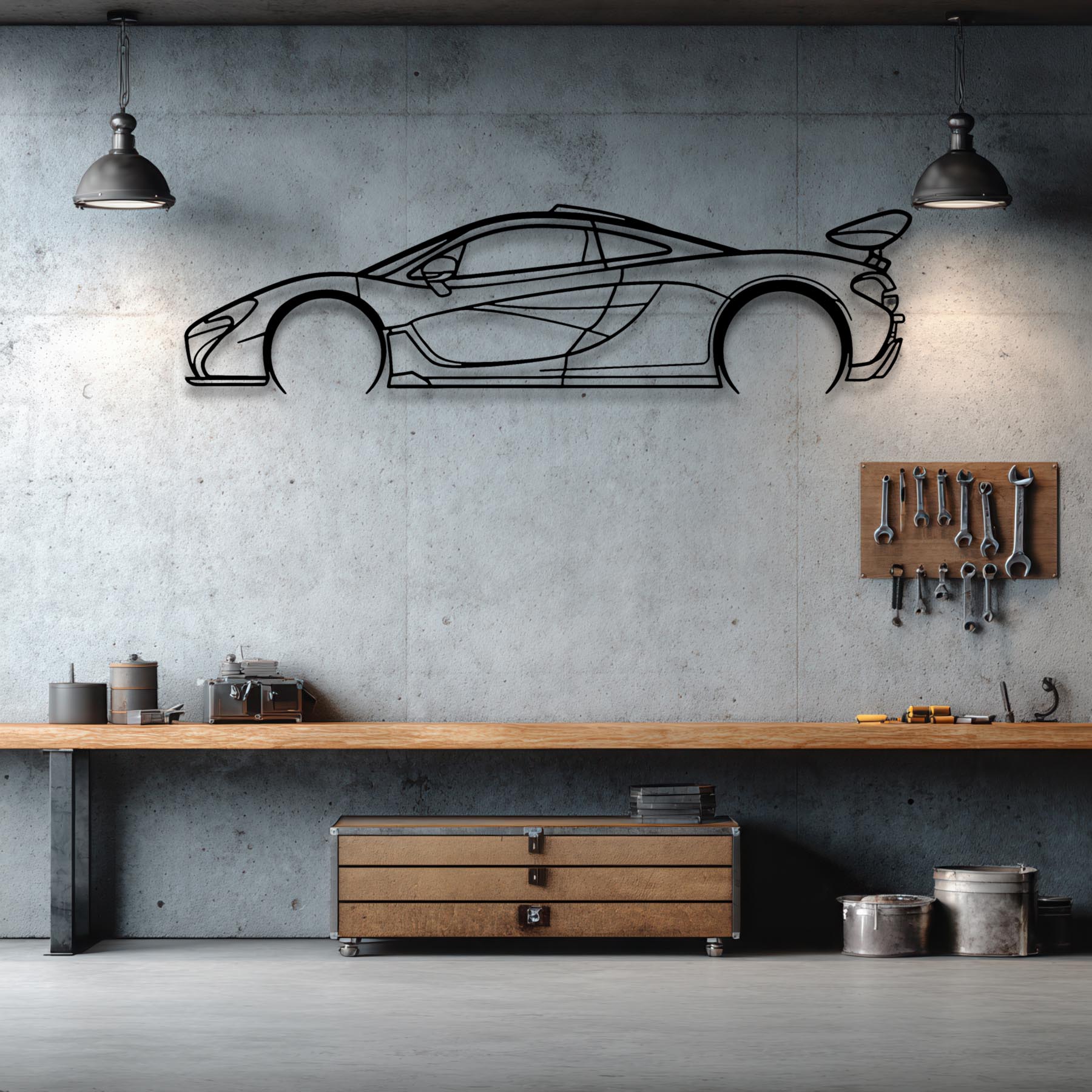 P1 Detailed Silhouette Metal Wall Art