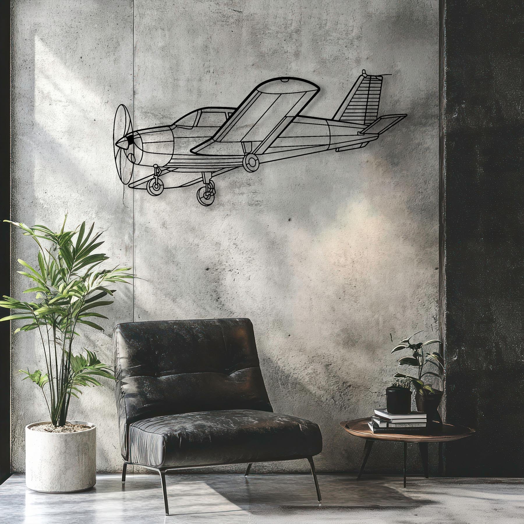 P28A Cherokee 1972 Angle Metal Aircraft Wall Art - NCP0485