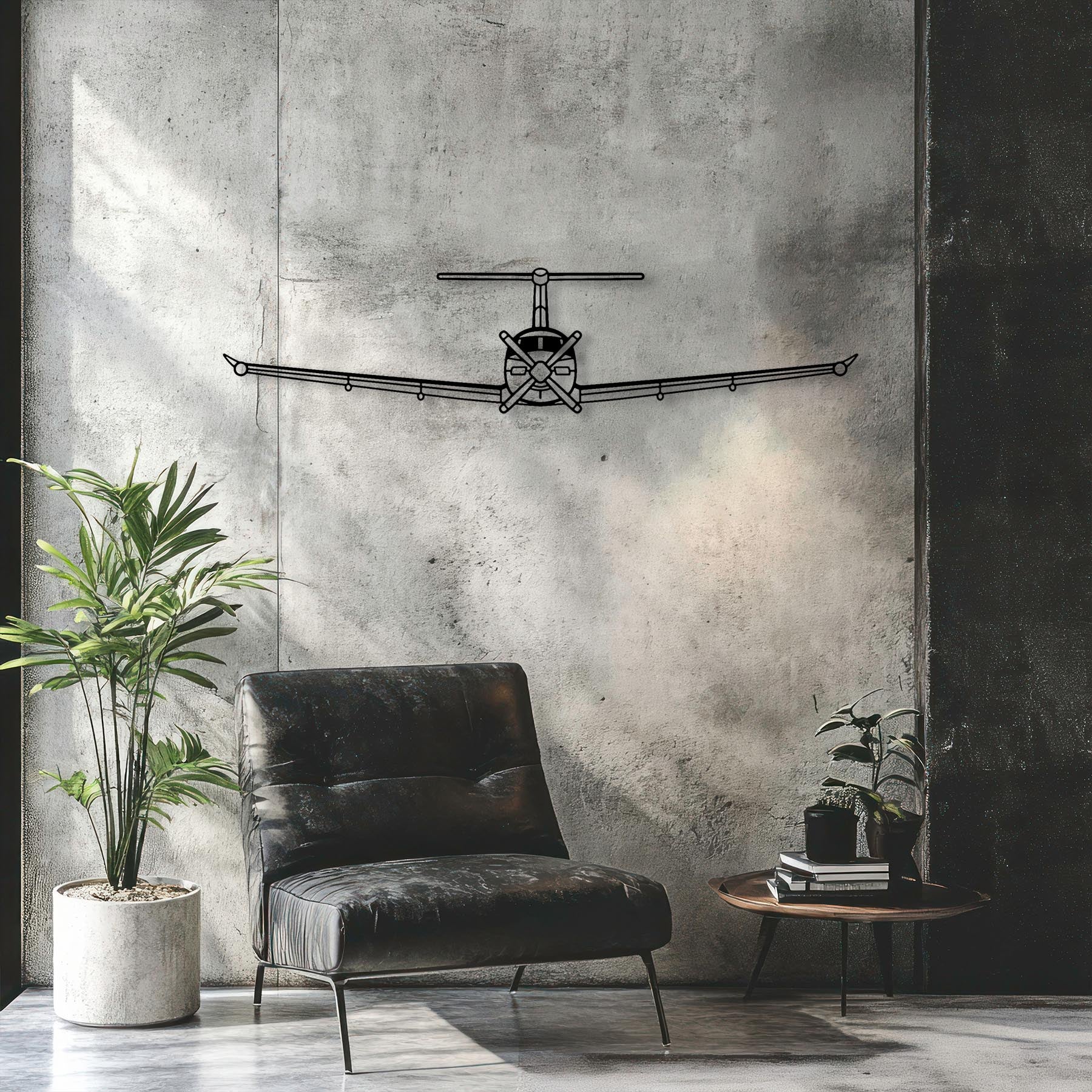 PC-12 NG Front Metal Aircraft Wall Art - NCP0438