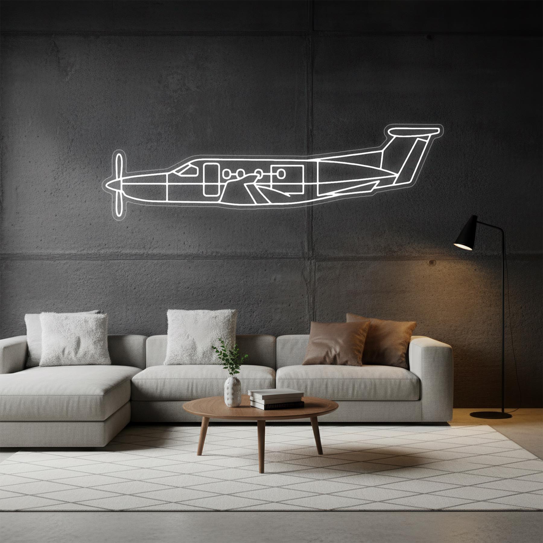 PC 12 Neon Silhouette