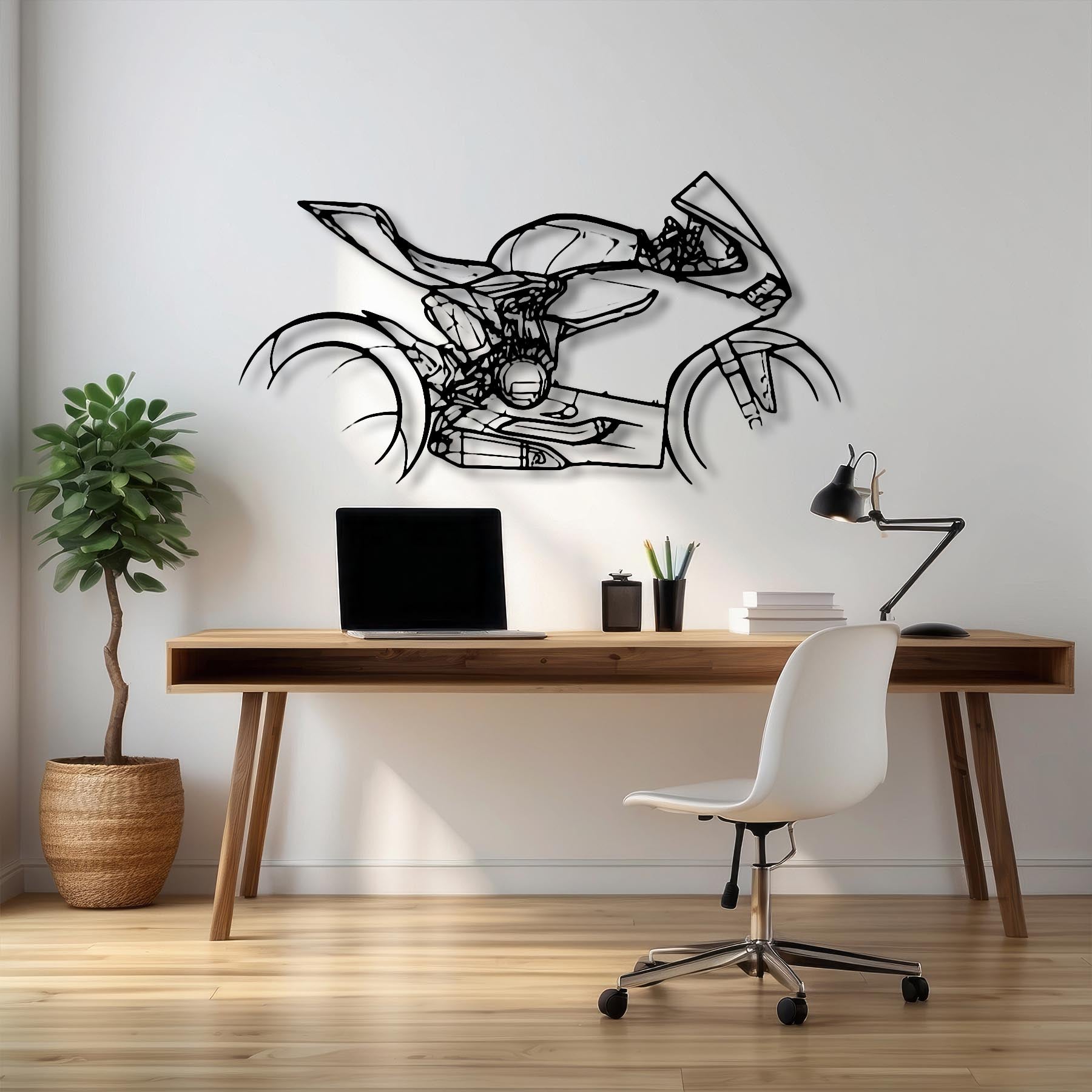 Panigale 1199 R 2013 Silhouette Metal Wall Art