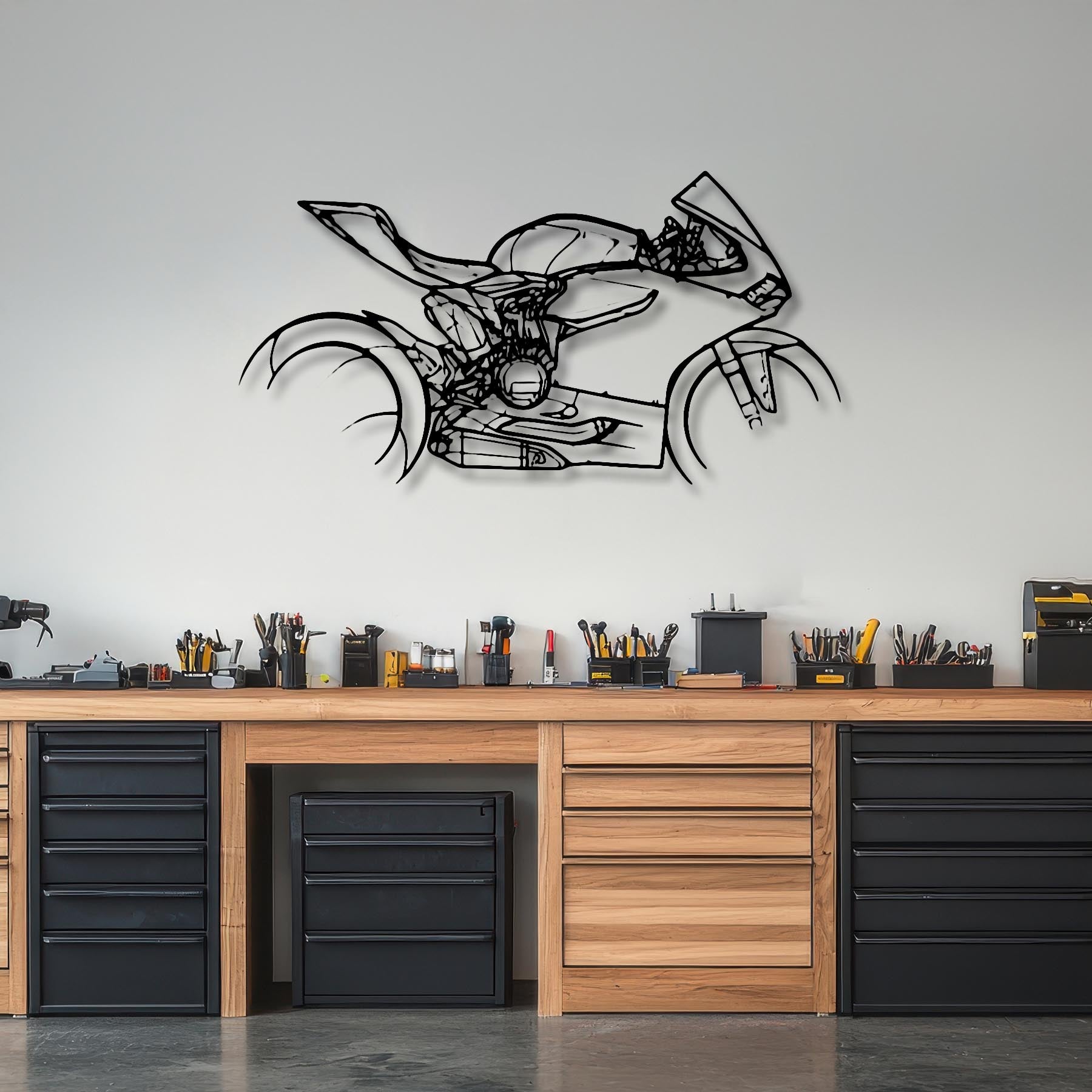 Panigale 1199 R 2013 Silhouette Metal Wall Art