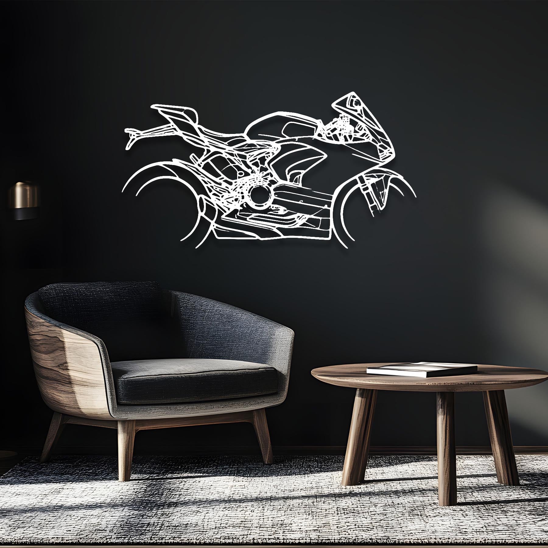 Panigale V2 2022 Silhouette Metal Wall Art