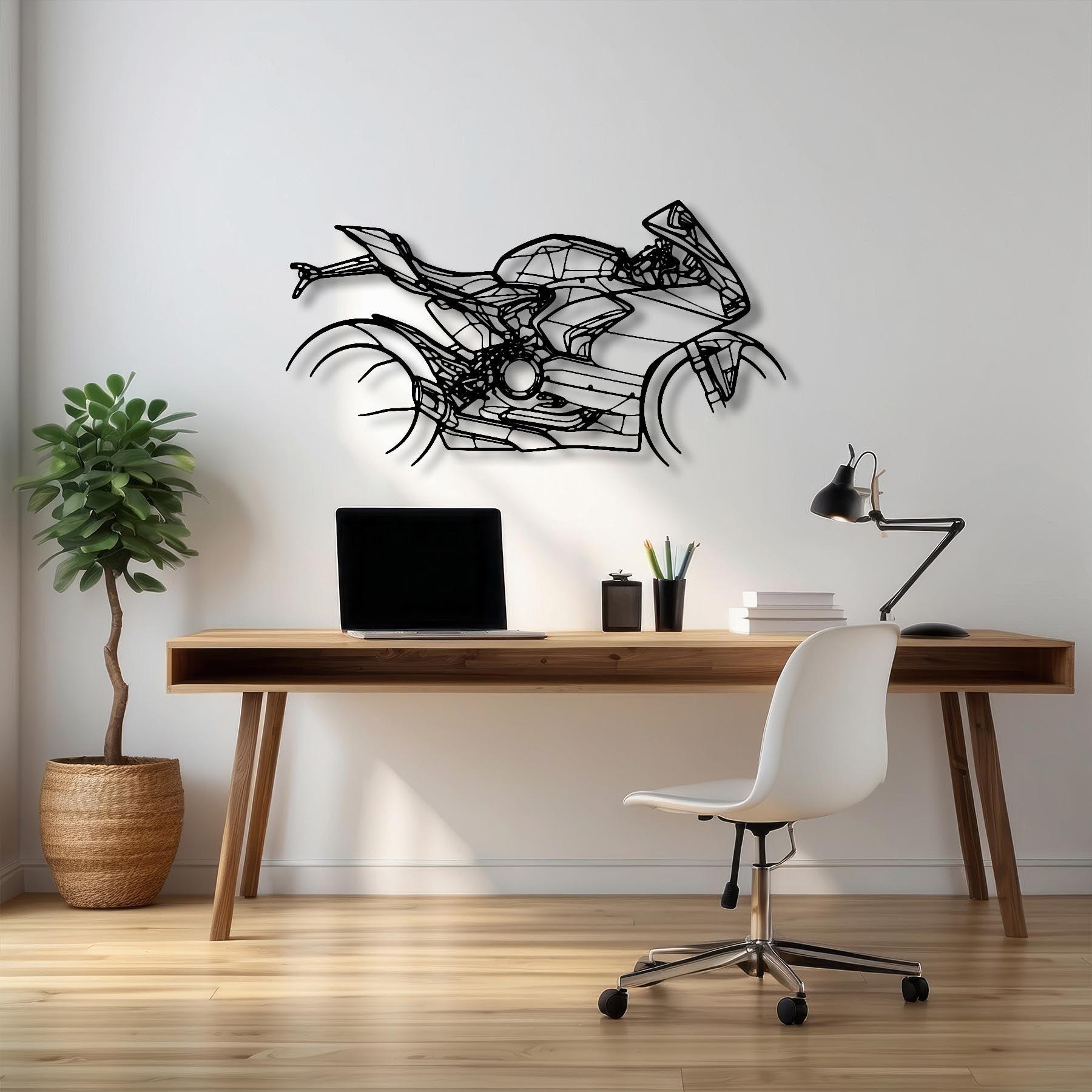 Panigale V2 Bayliss Silhouette Metal Wall Art