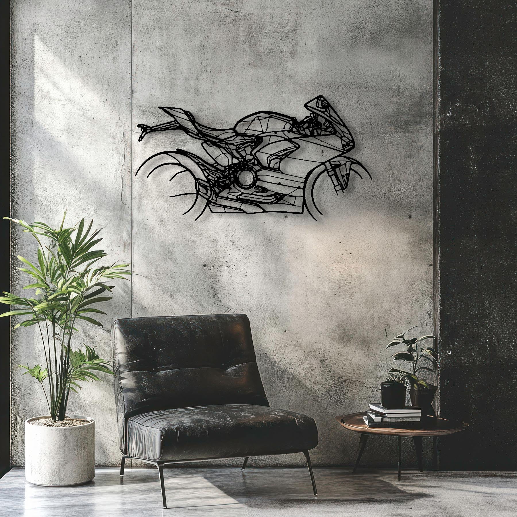 Panigale V2 Bayliss Silhouette Metal Wall Art