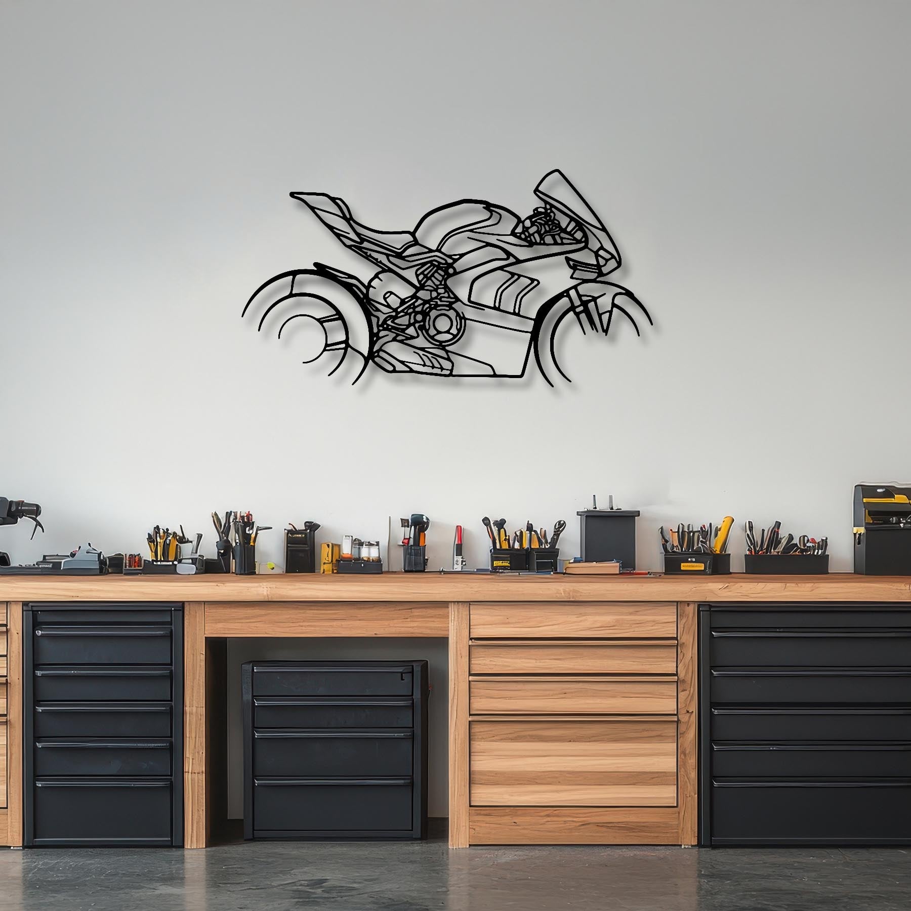 Panigale v4r Silhouette Metal Wall Art