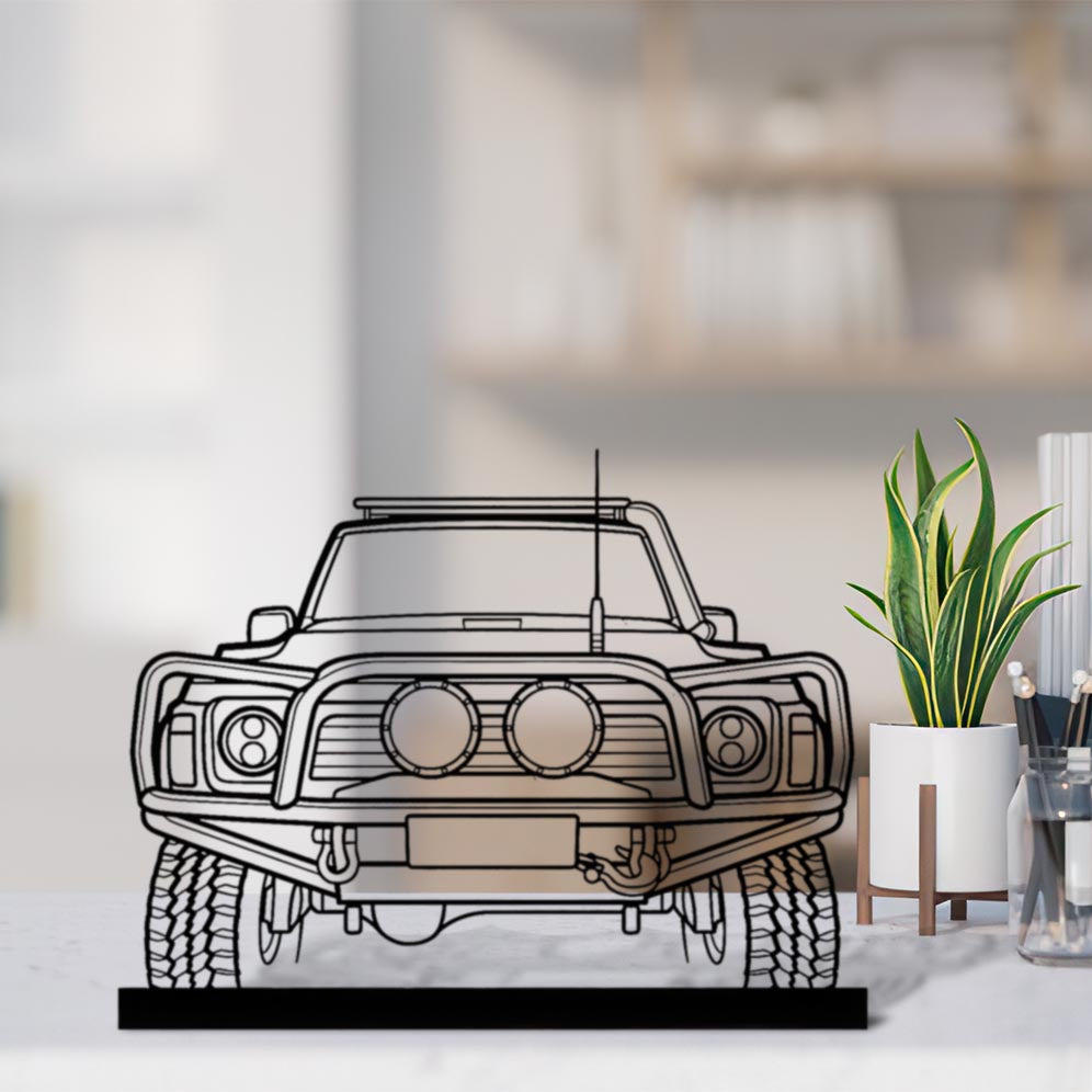 Patrol 1990 Front Silhouette Metal Art Stand