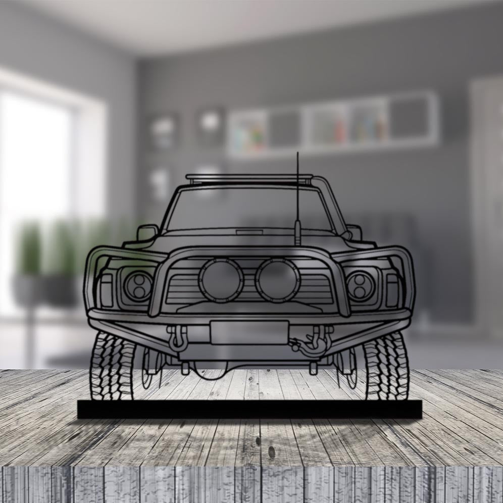 Patrol 1990 Front Silhouette Metal Art Stand