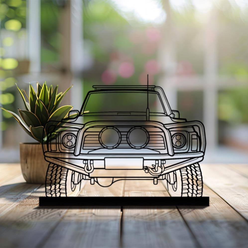 Patrol 1990 Front Silhouette Metal Art Stand