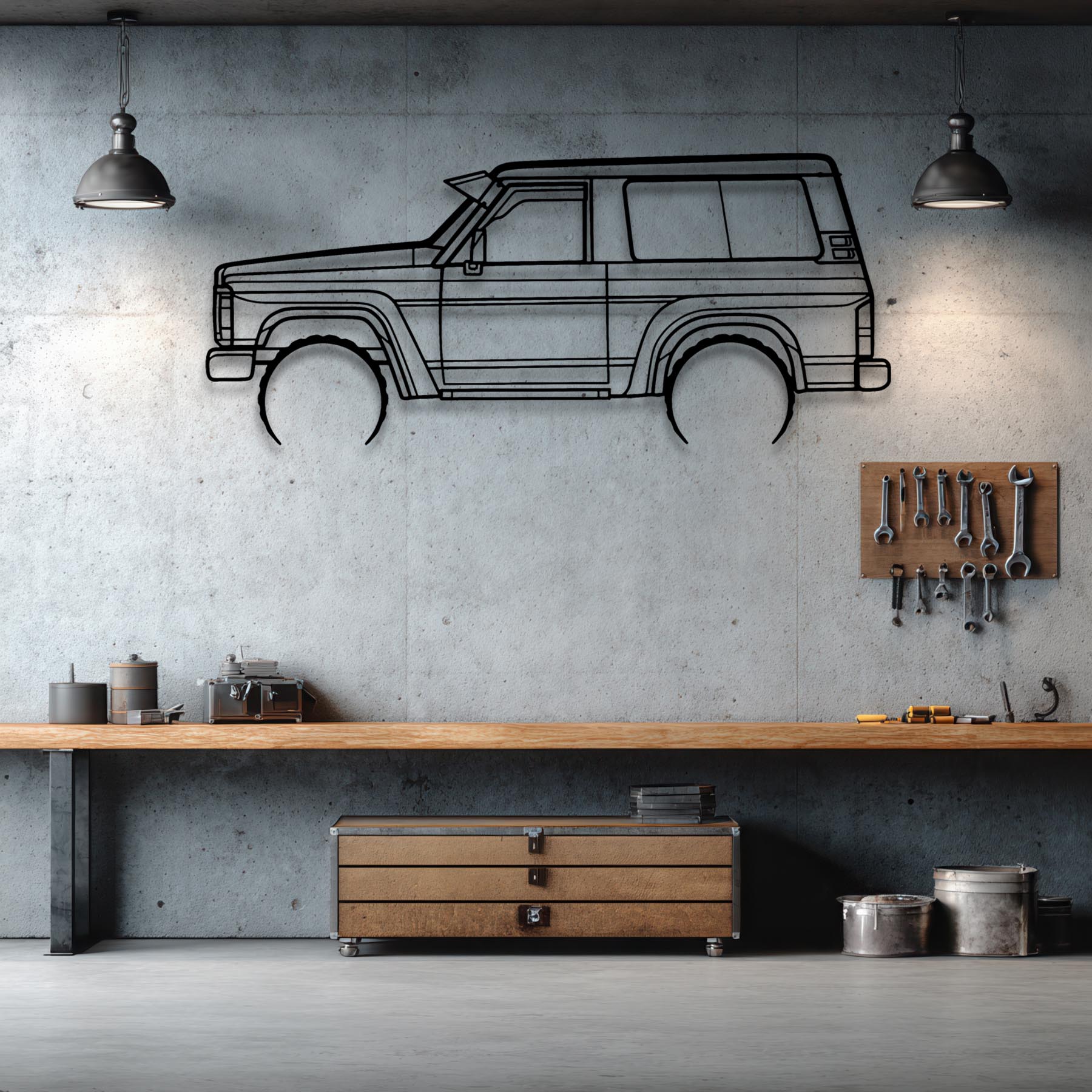 Patrol GQ 1988 Detailed Silhouette Metal Wall Art