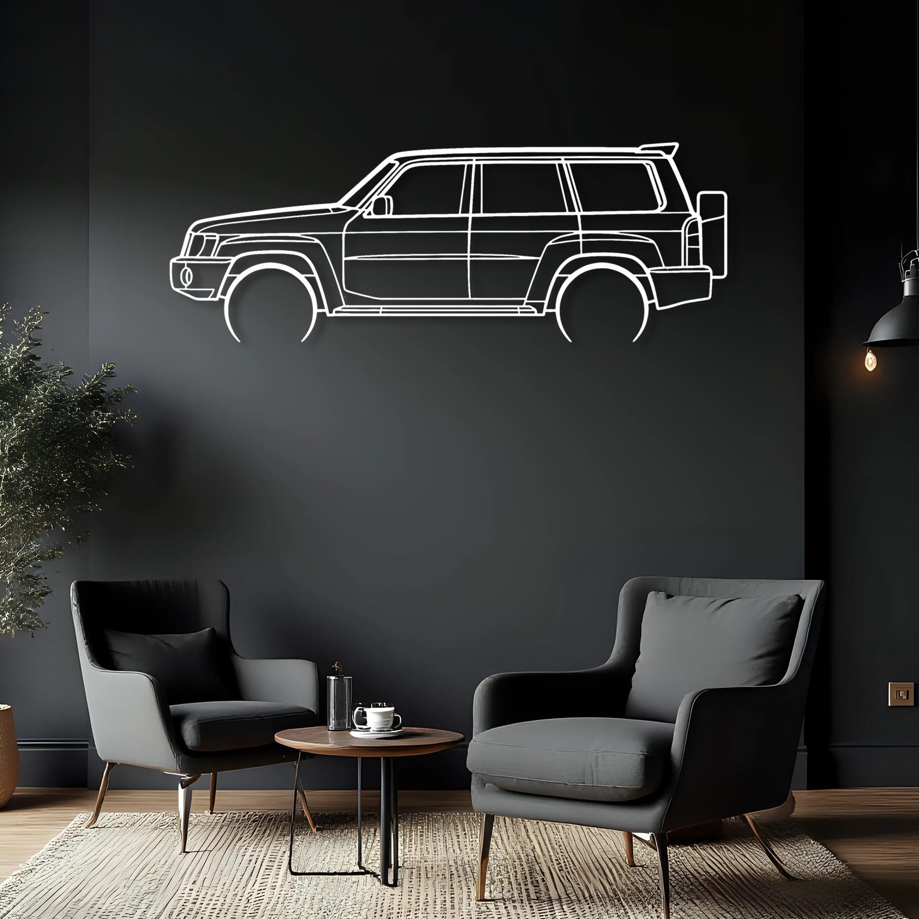 Patrol Y61 2022 Detailed Silhouette Metal Wall Art