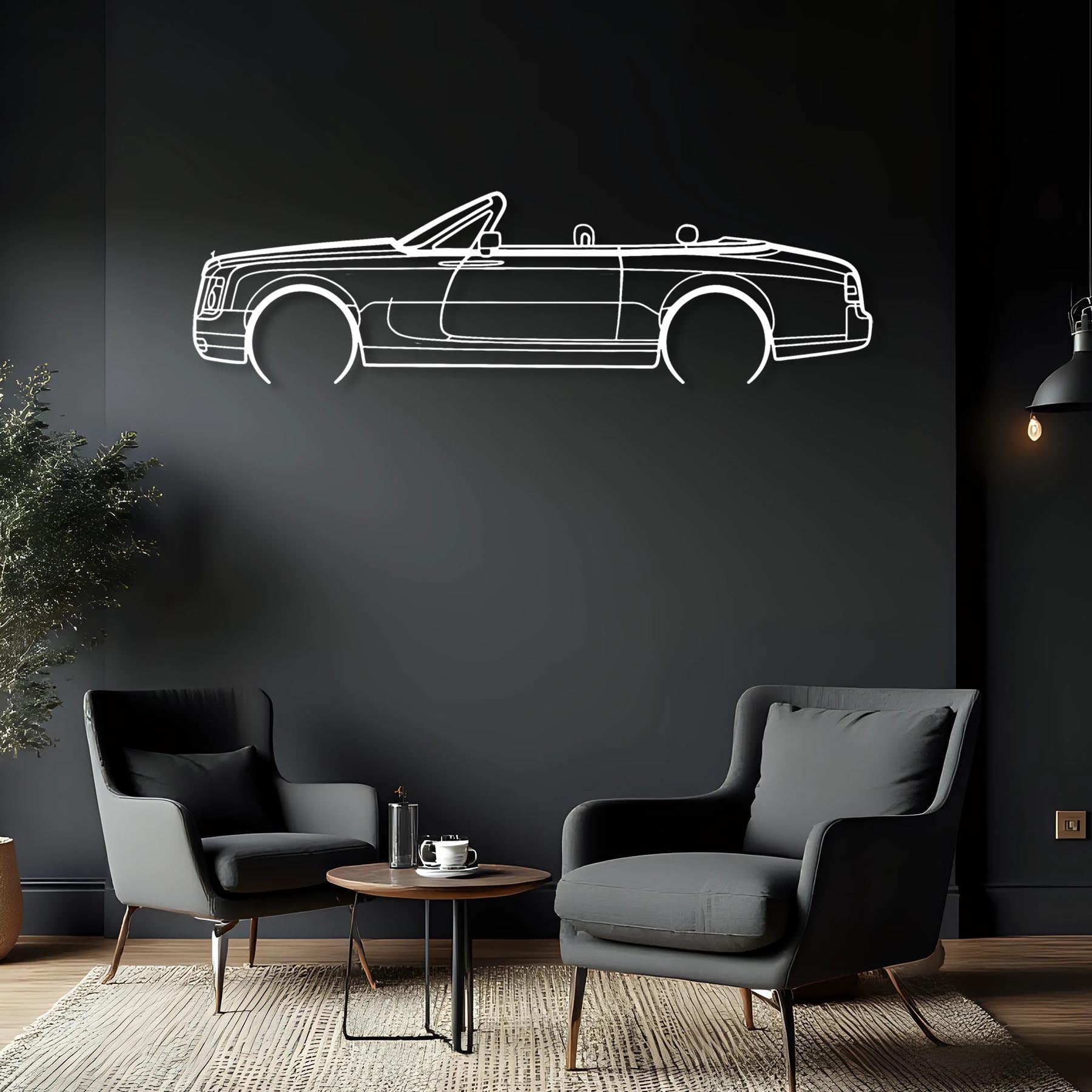 Phantom Drophead 2008 Detailed Silhouette Metal Wall Art