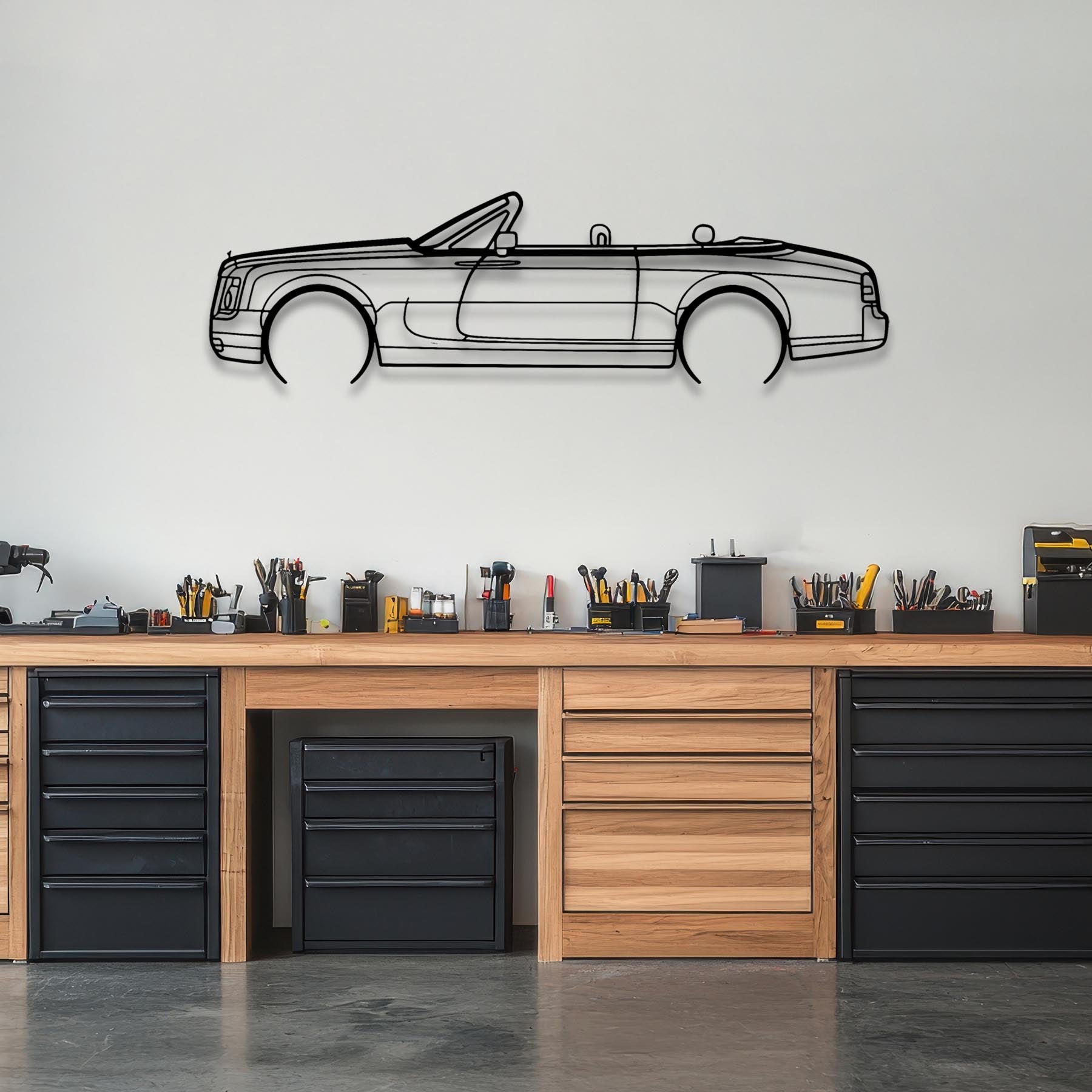 Phantom Drophead 2008 Detailed Silhouette Metal Wall Art