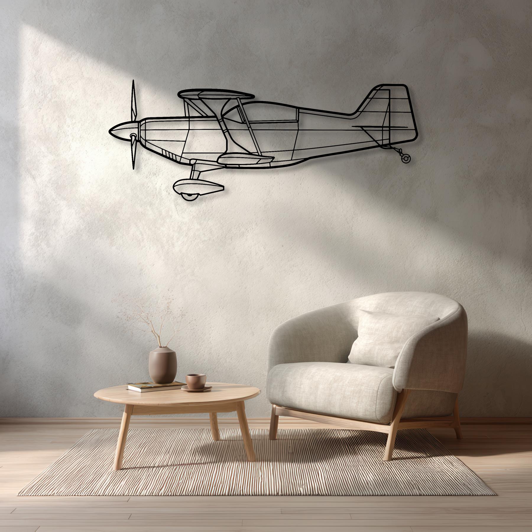 Pitts S2-C Metal Aircraft Wall Art - NCP0440