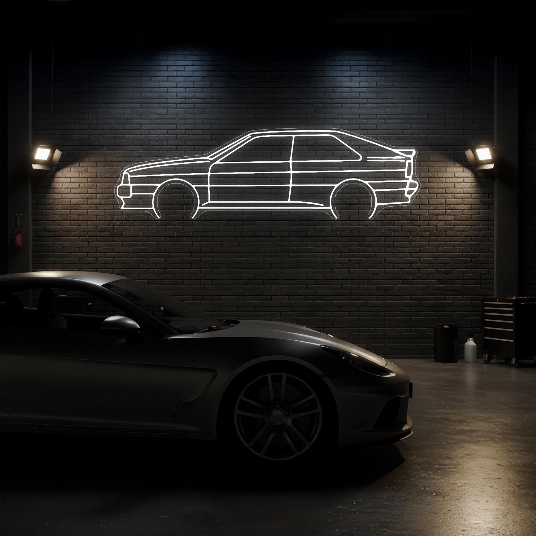 Quattro 1990 Neon Silhouette