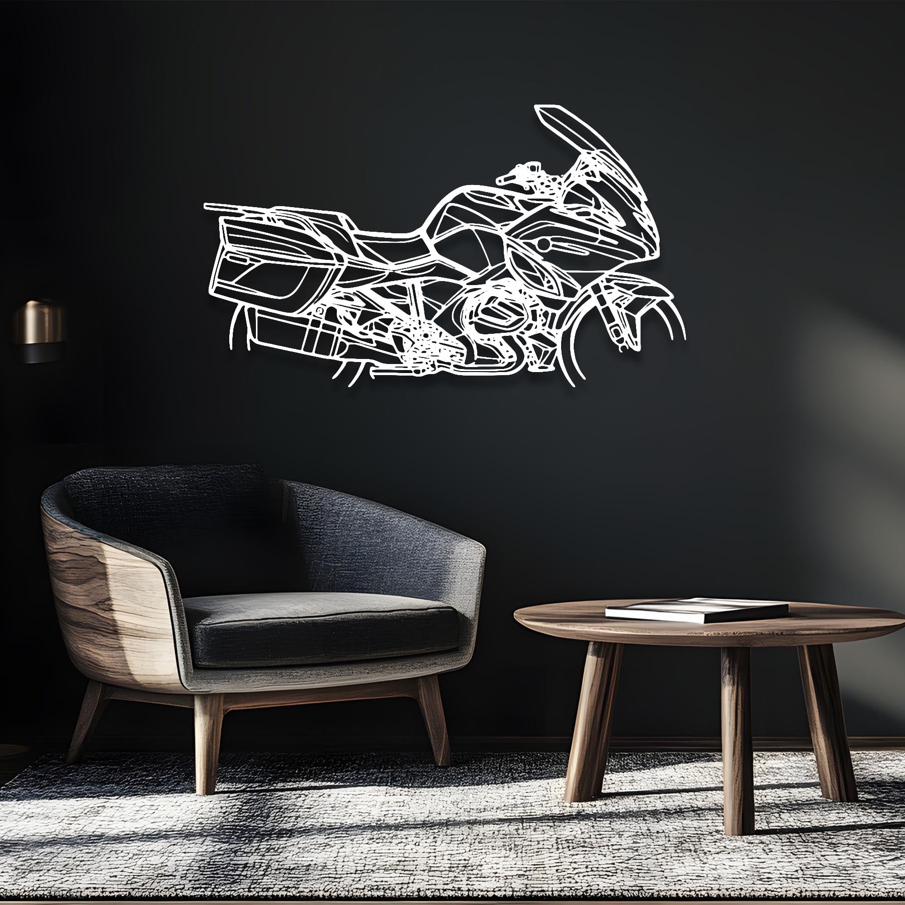 R1250 RT 2023 Silhouette Metal Wall Art