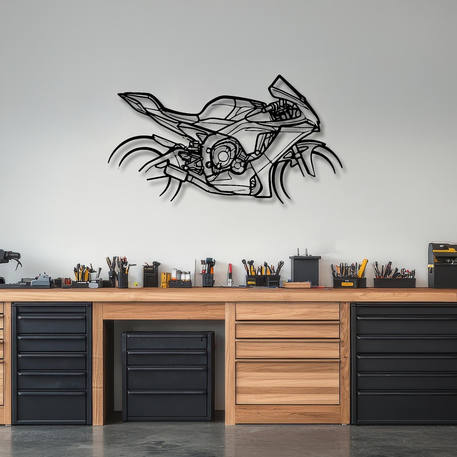 R1 2021 RN65 Silhouette Metal Wall Art