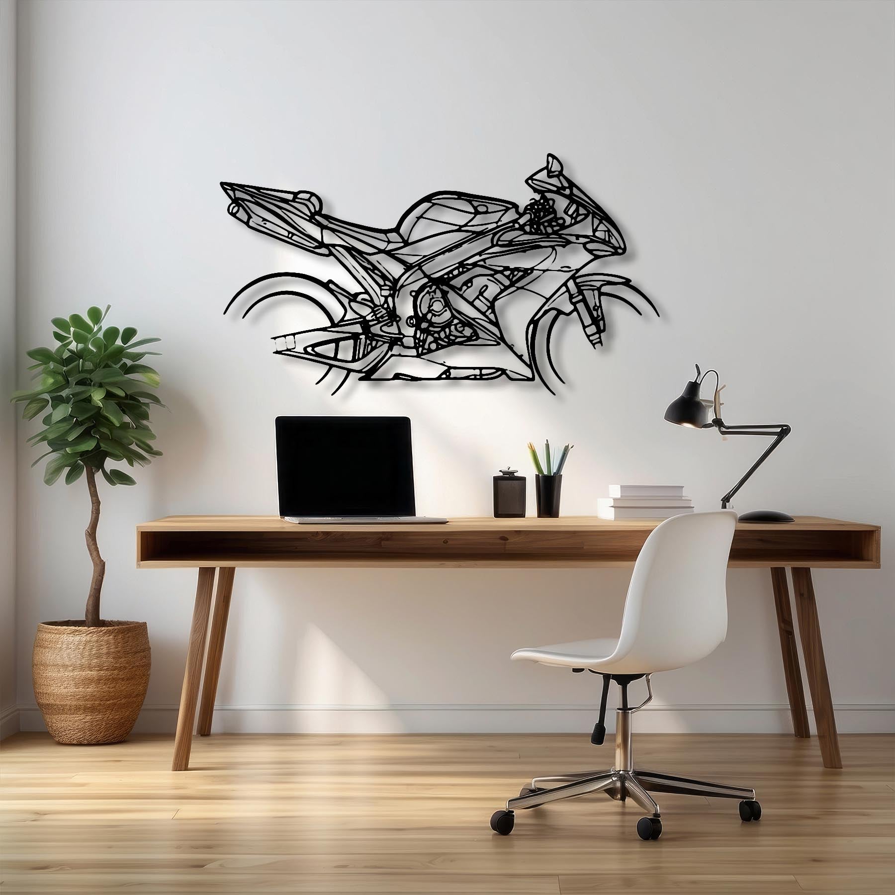 R1 YZF 2006 Silhouette Metal Wall Art