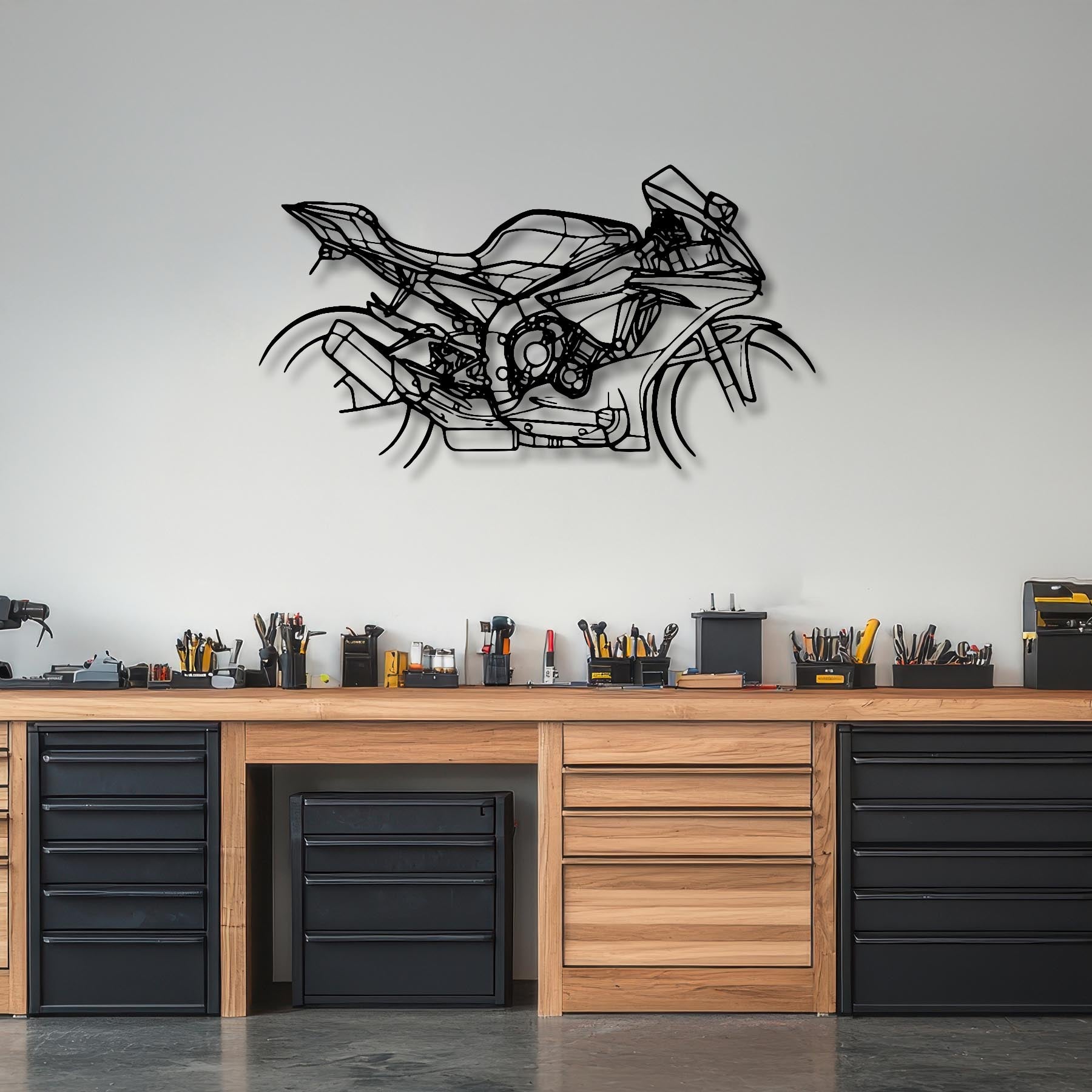R1 YZF 2019 Silhouette Metal Wall Art