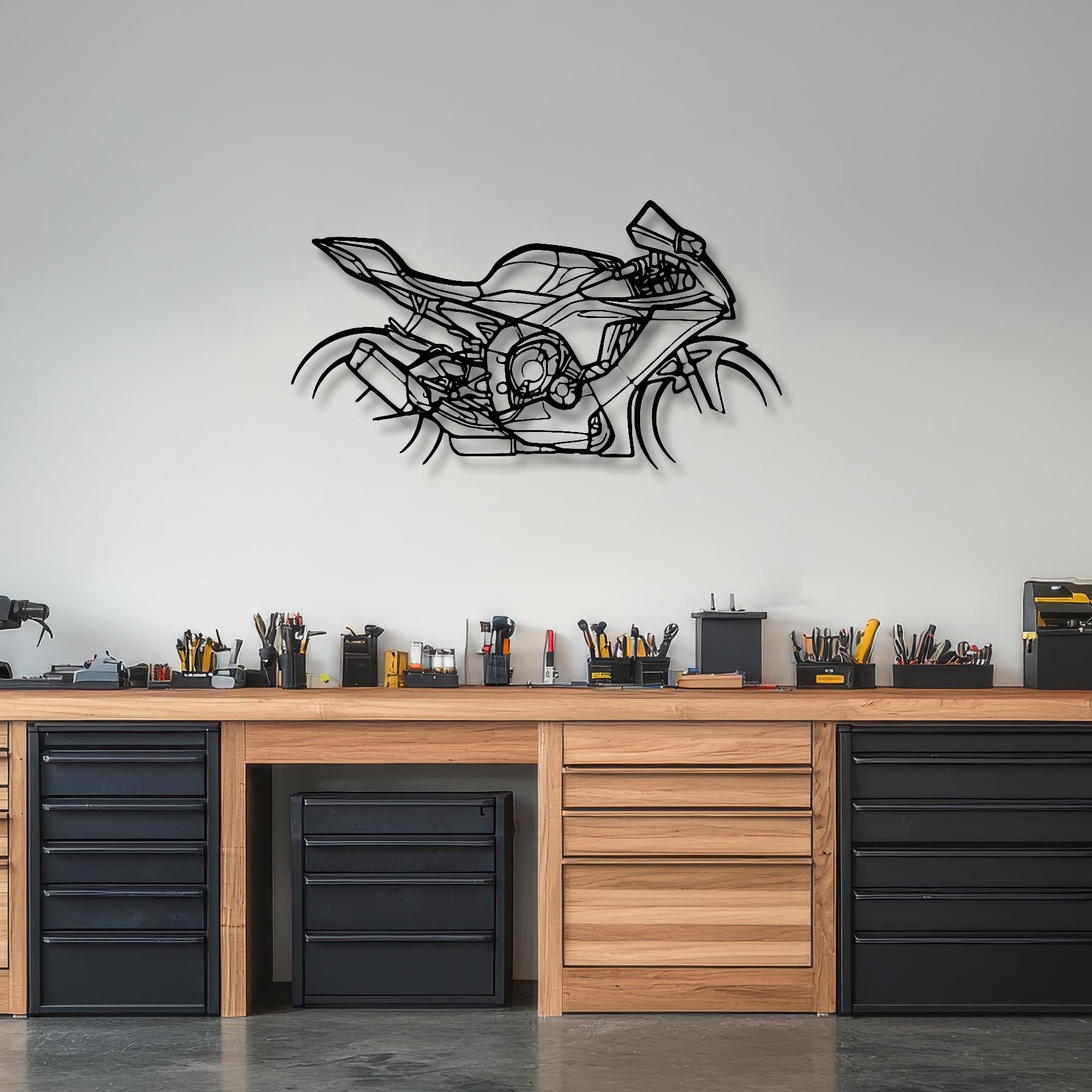 R1 YZF 2020 Silhouette Metal Wall Art