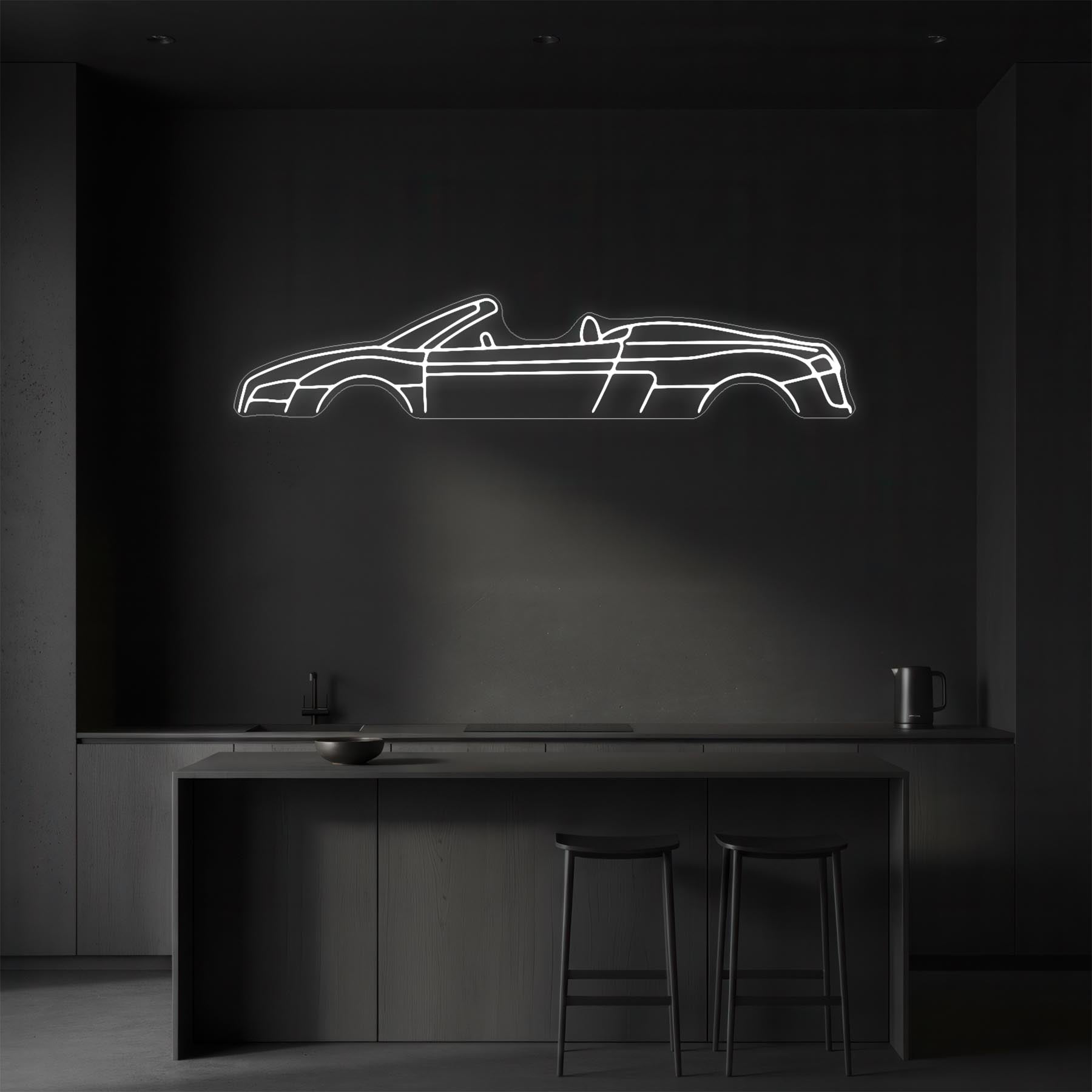 R8 Cabrio Neon Silhouette