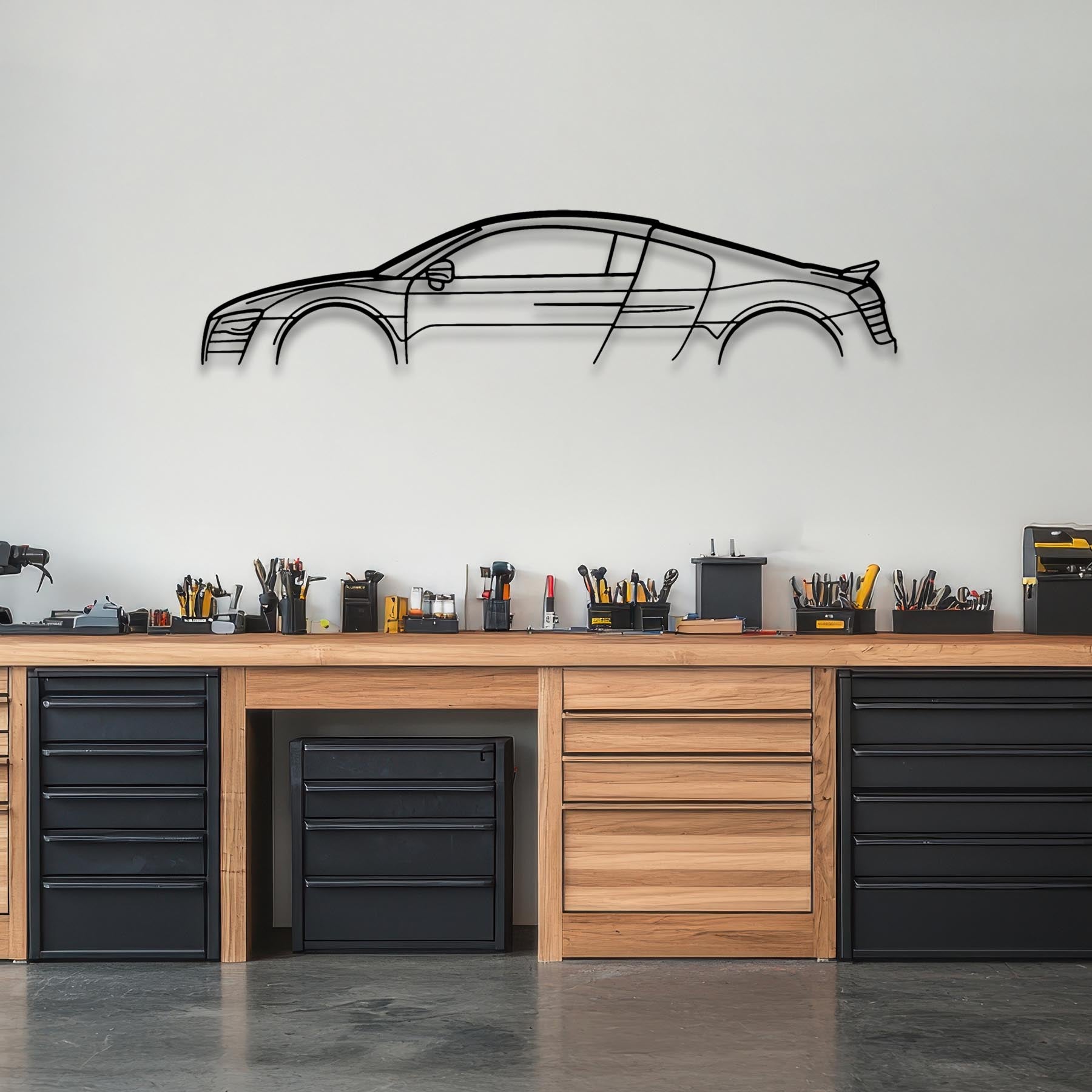 R8 LMX 2015 Classic Silhouette Metal Wall Art