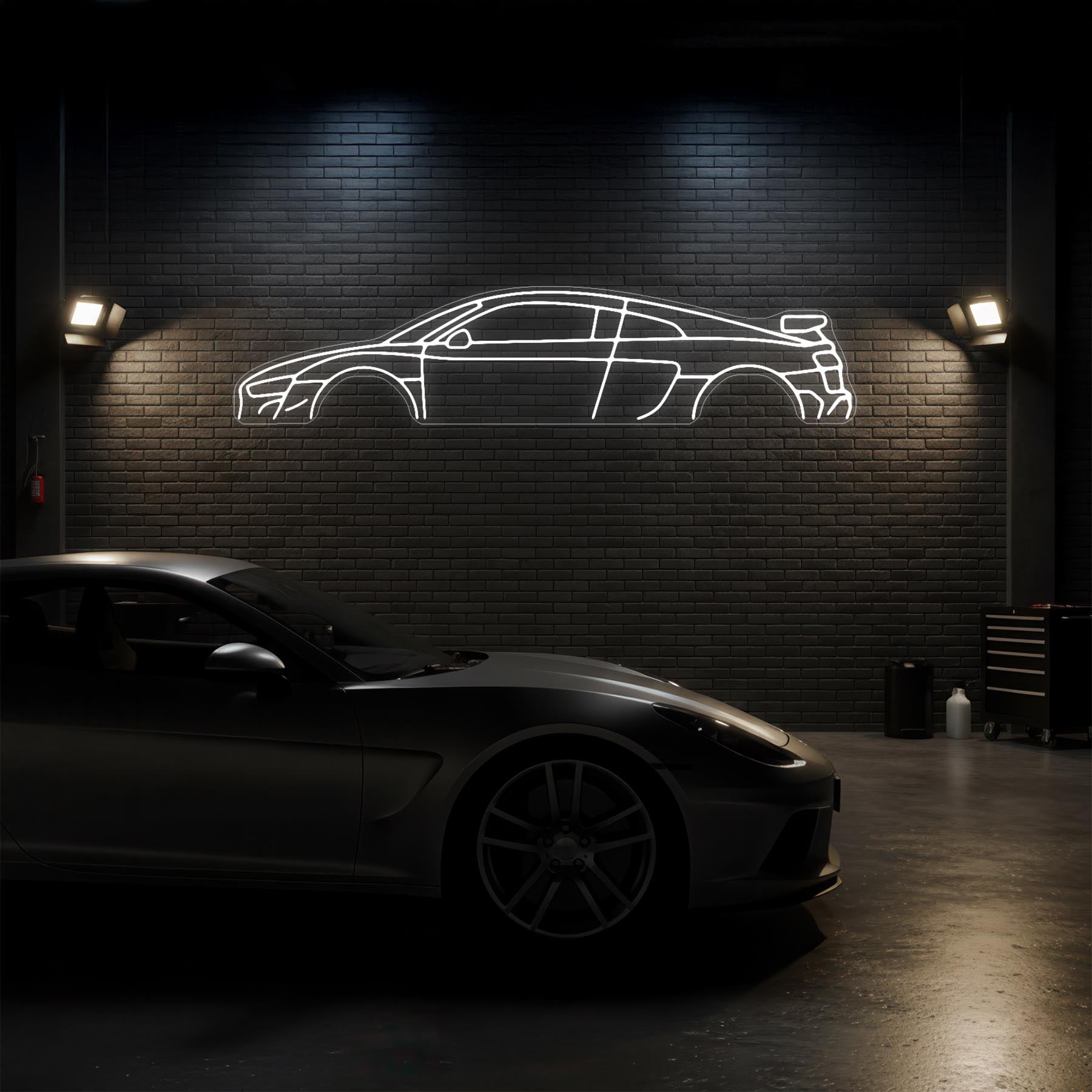 R8 V10 2023 Neon Silhouette