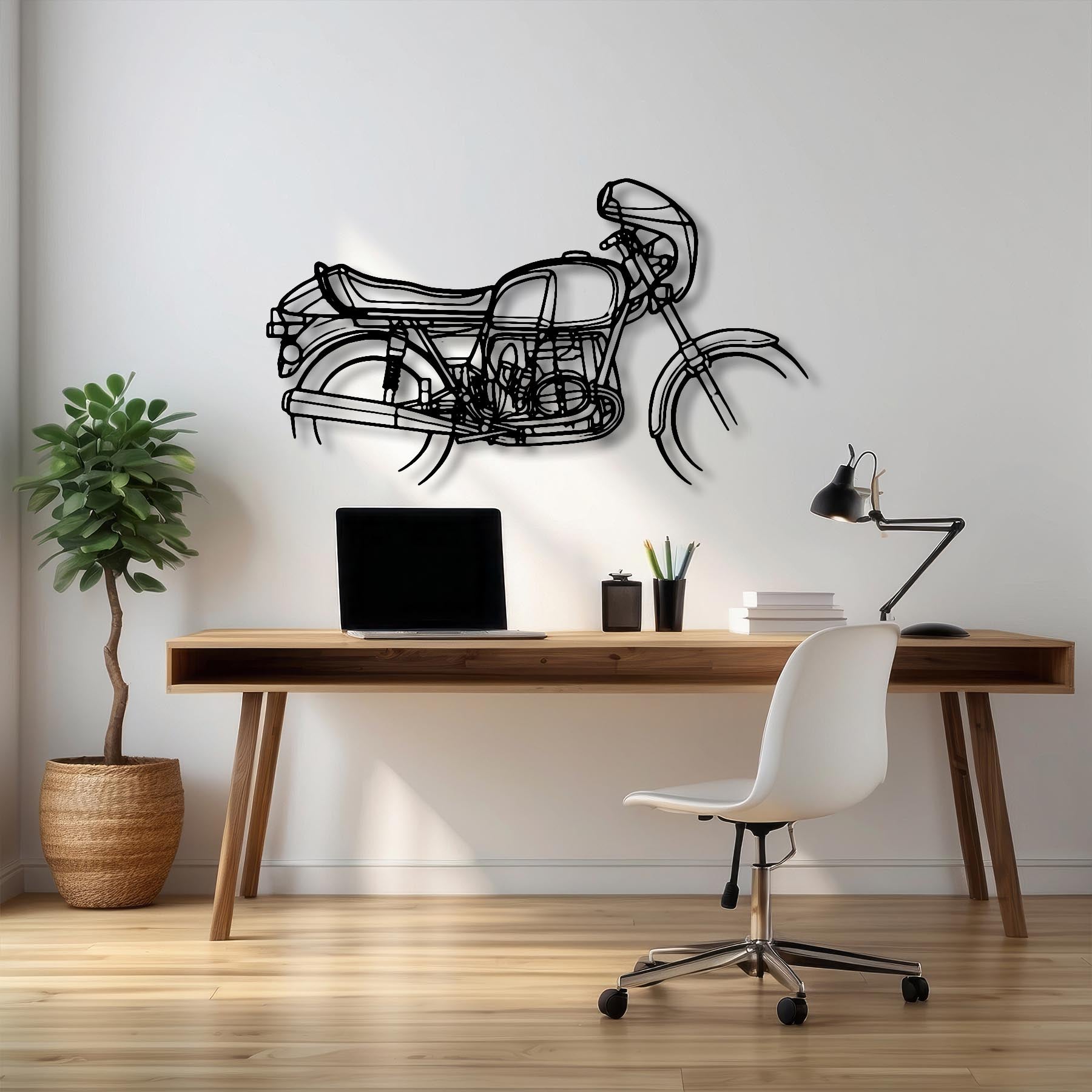 R90S 1974 Silhouette Metal Wall Art