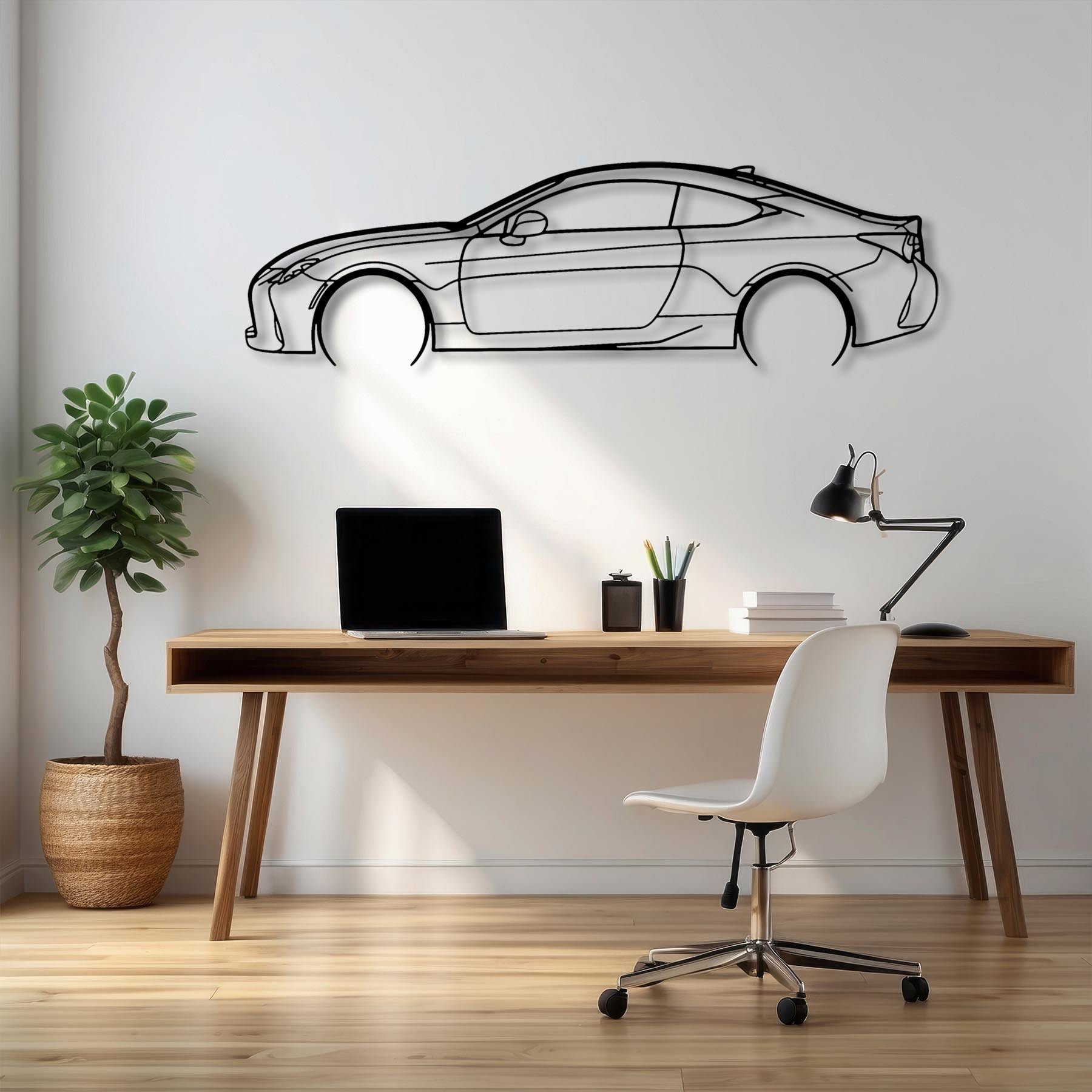 RC 350 F-Sport Detailed Silhouette Metal Wall Art