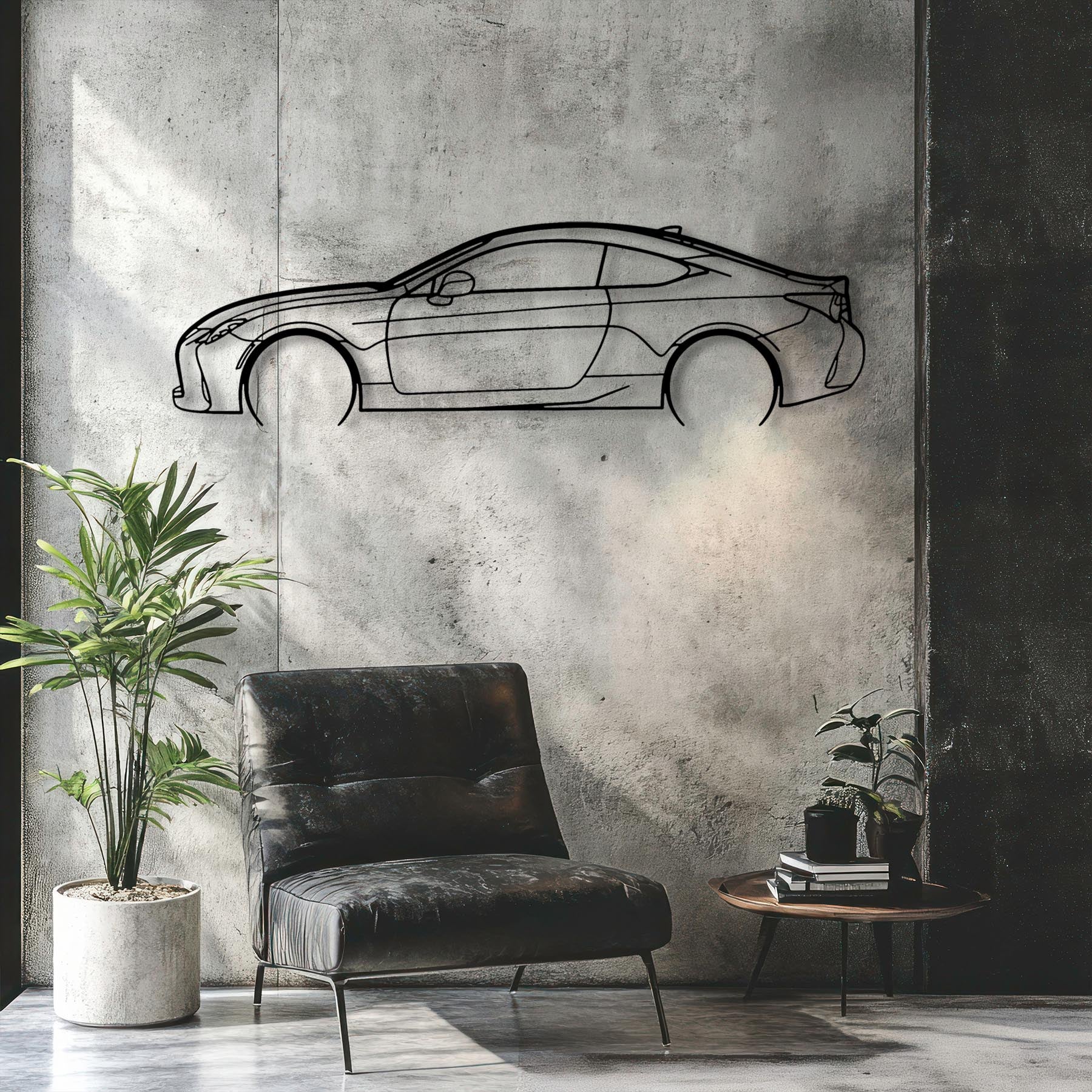 RC 350 F-Sport Detailed Silhouette Metal Wall Art