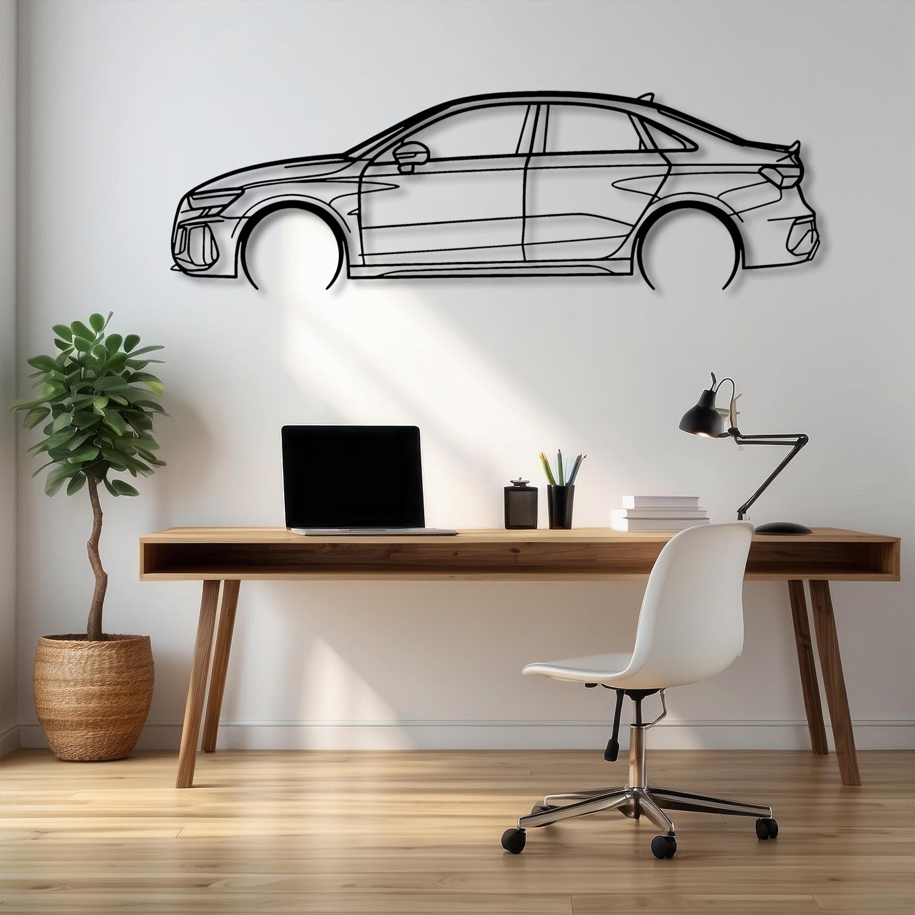 RS3 2022 Detailed Silhouette Metal Wall Art