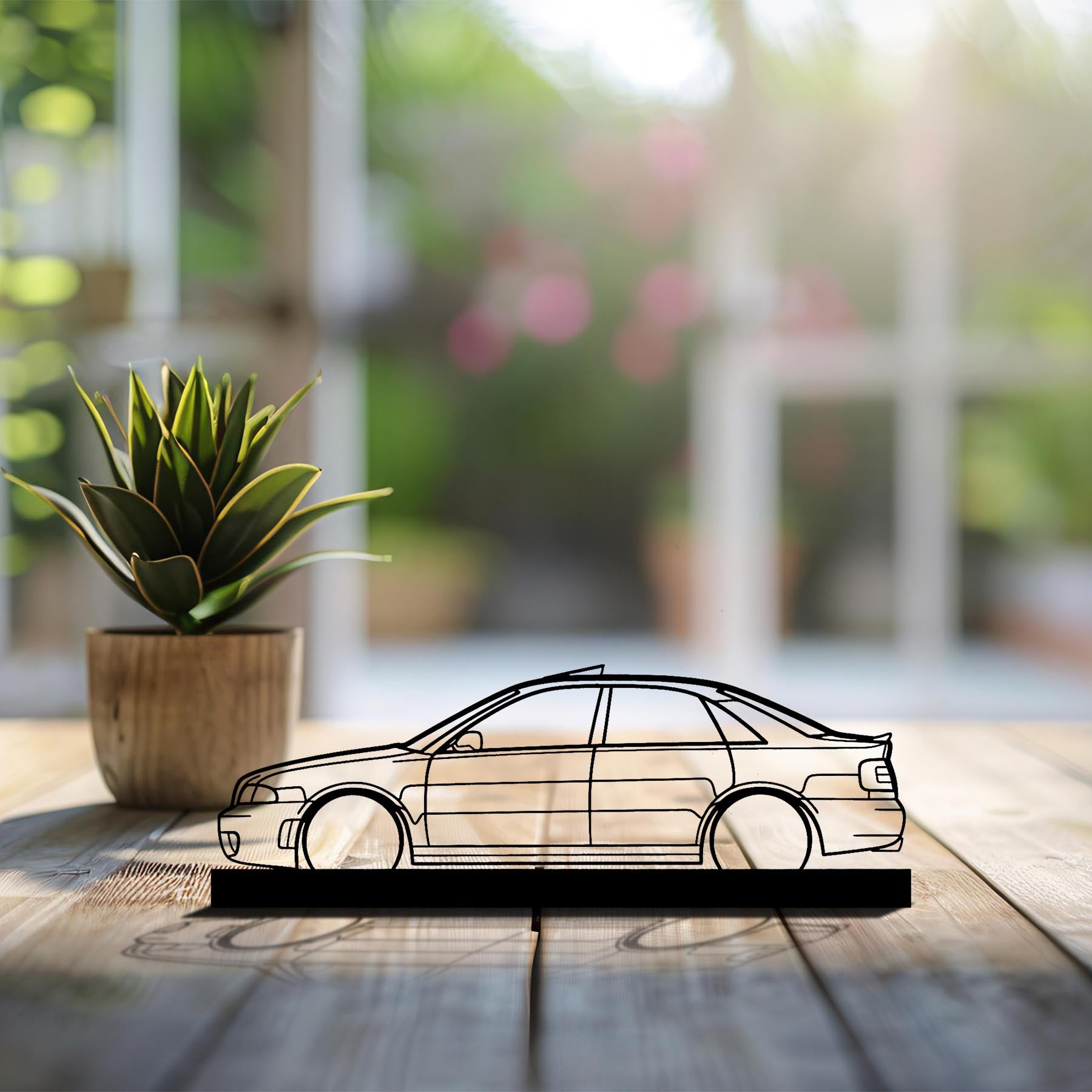 RS4 B5 sedan Silhouette Metal Art Stand