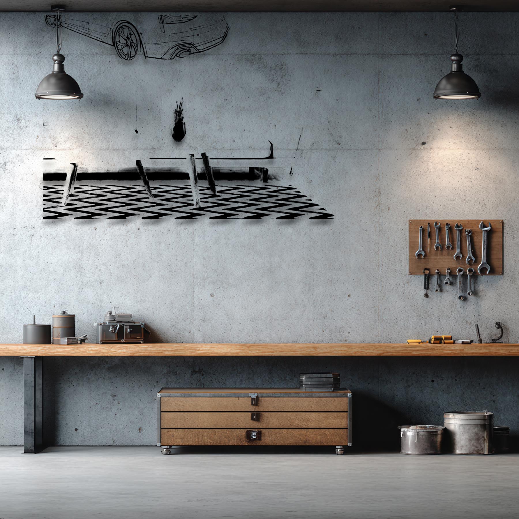 RS5 Sportback 2024 Back Angle Silhouette Metal Wall Art