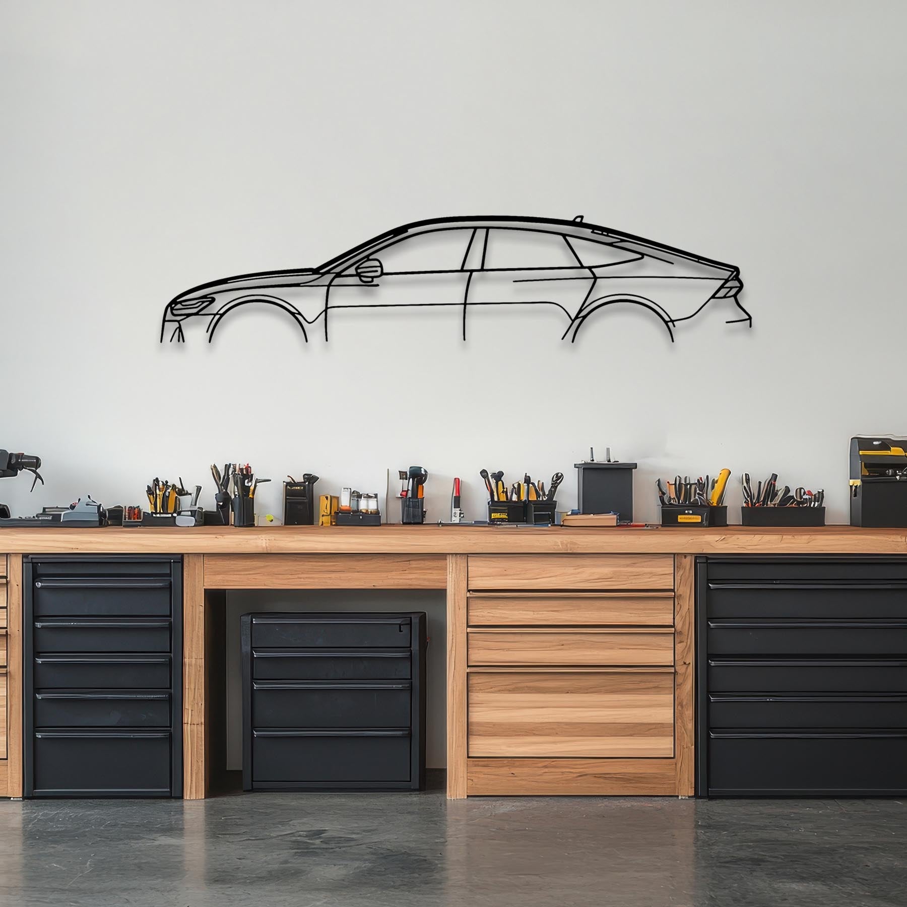 RS7 Mk2 Classic Silhouette Metal Wall Art