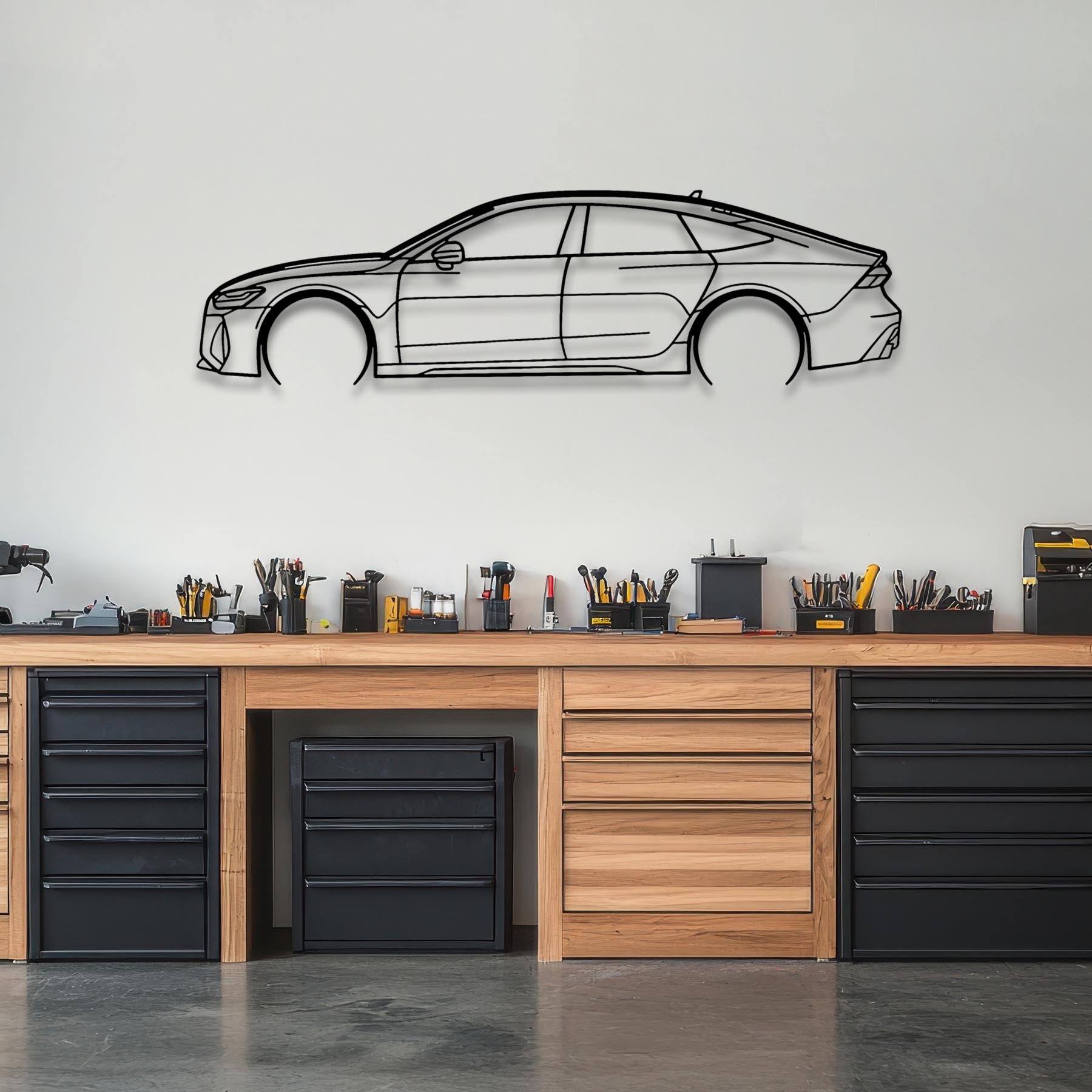 RS7 Mk2 Detailed Metal Silhouette Wall Art